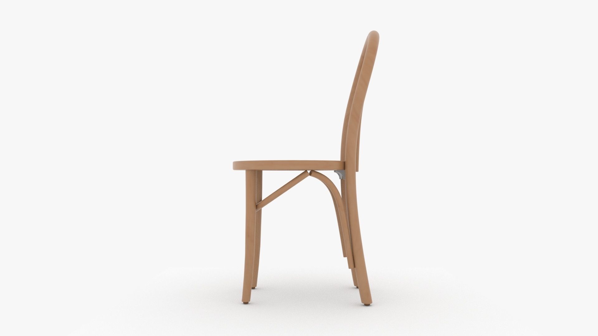 Wooden Chair 3D model_3