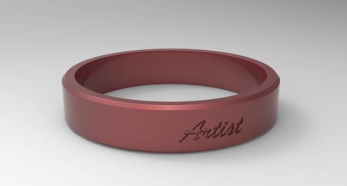 Artist Ring Rosewood 3D print model