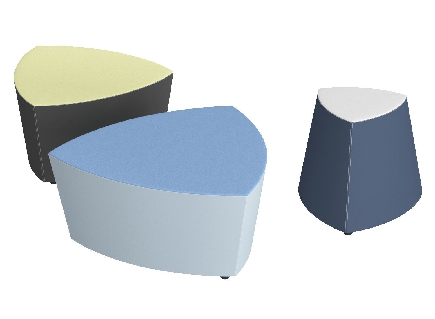 Kastel Collection of Kensho Tables Poufs and Stools 3D model_3