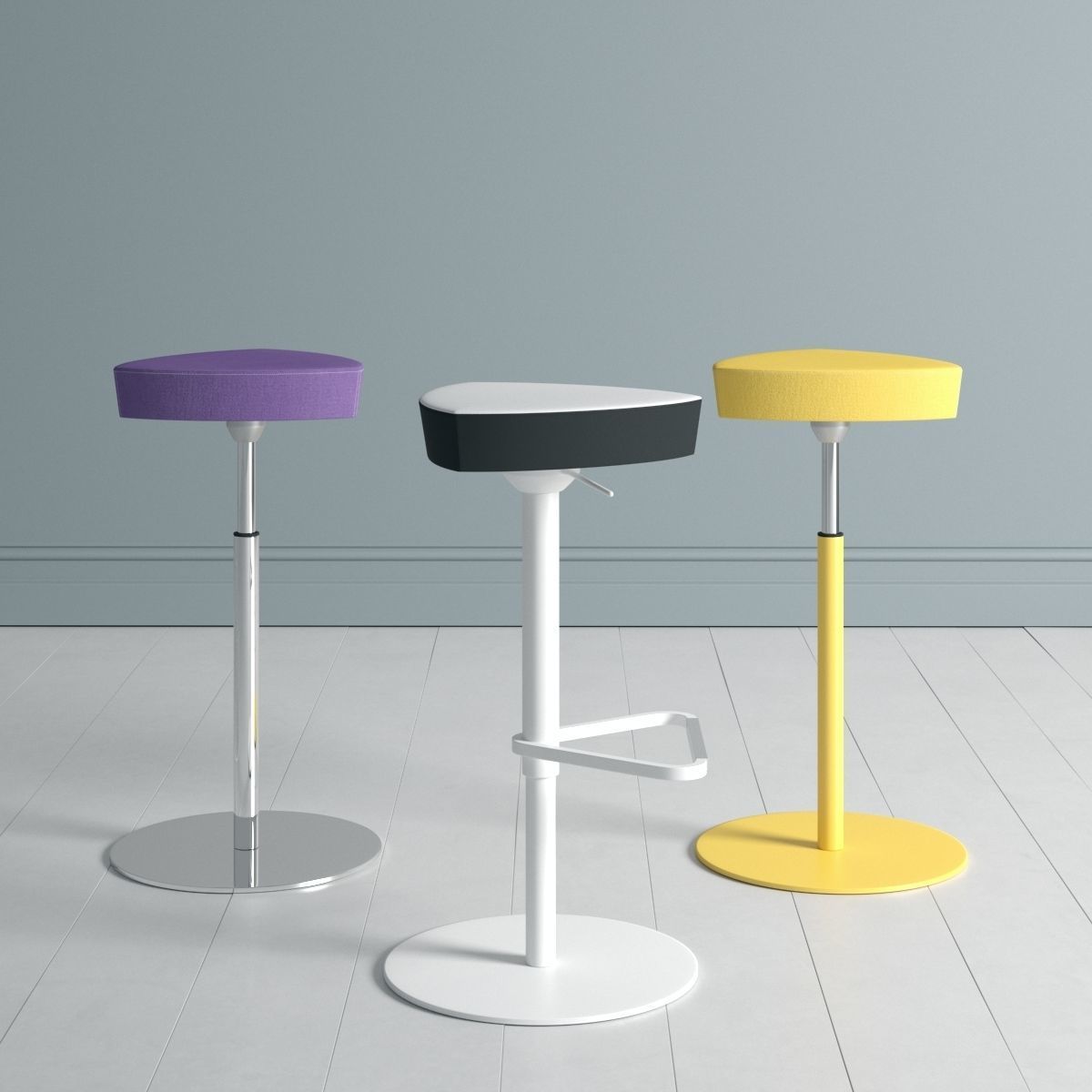 Kastel Collection of Kensho Tables Poufs and Stools 3D model_7