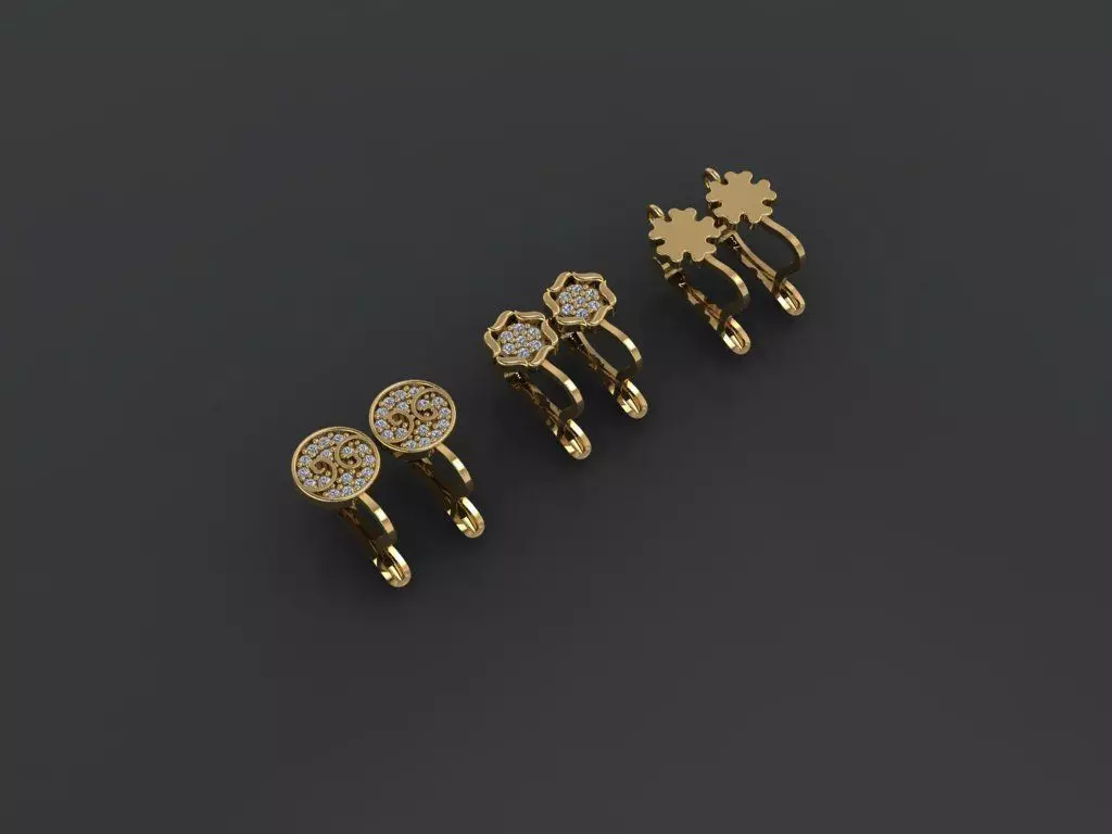 Y98- Diamond earring 3D print model_0