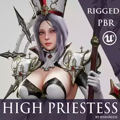 High Priestess - Game Ready Low-poly 3D model