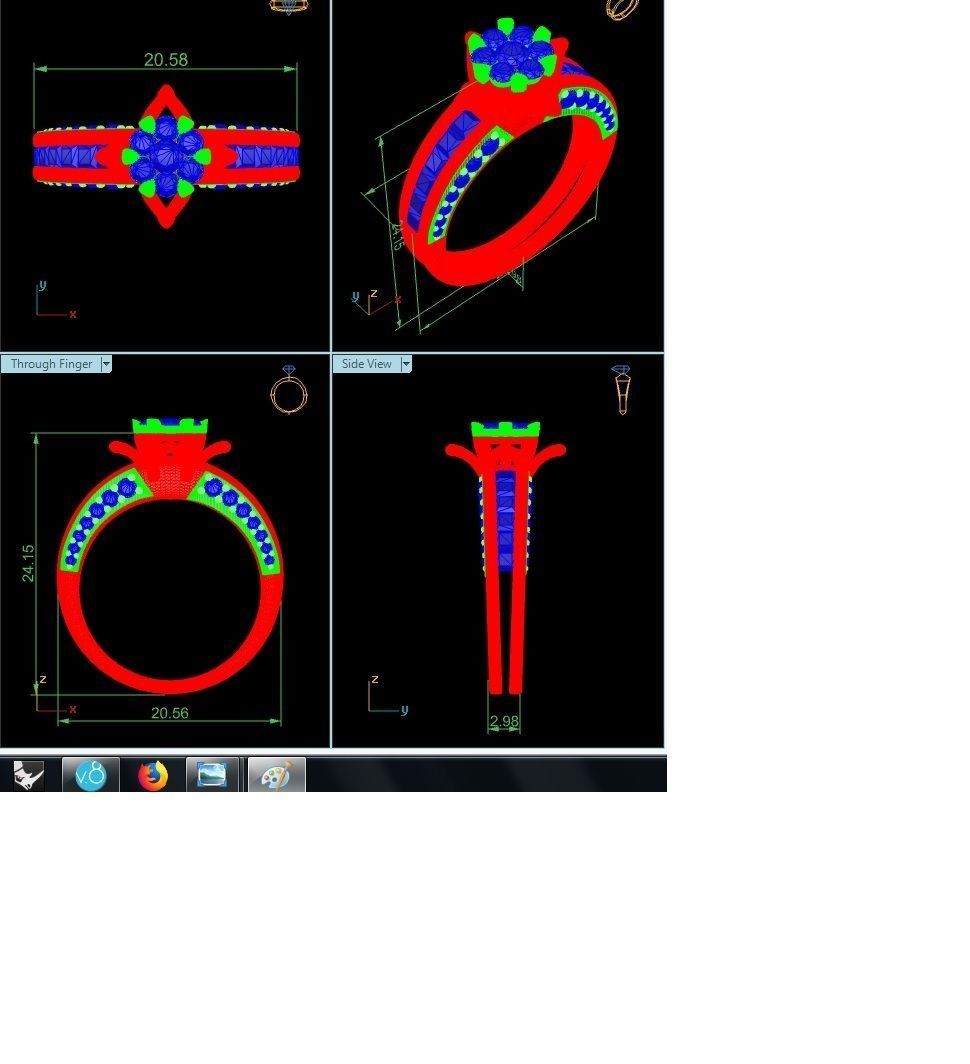 Women ring 3dm render detail 3D print model 3D print model_7