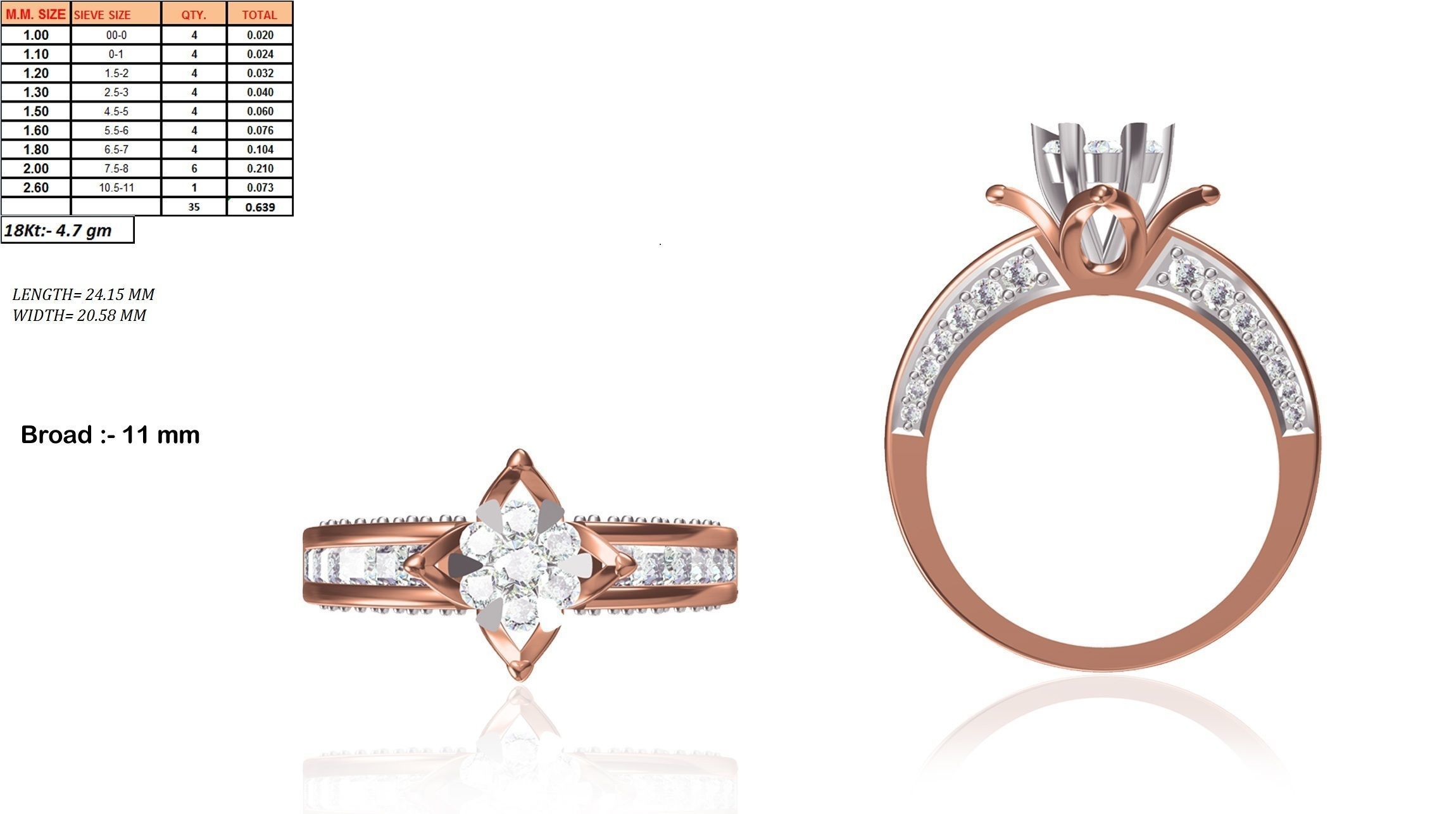 Women ring 3dm render detail 3D print model 3D print model_2