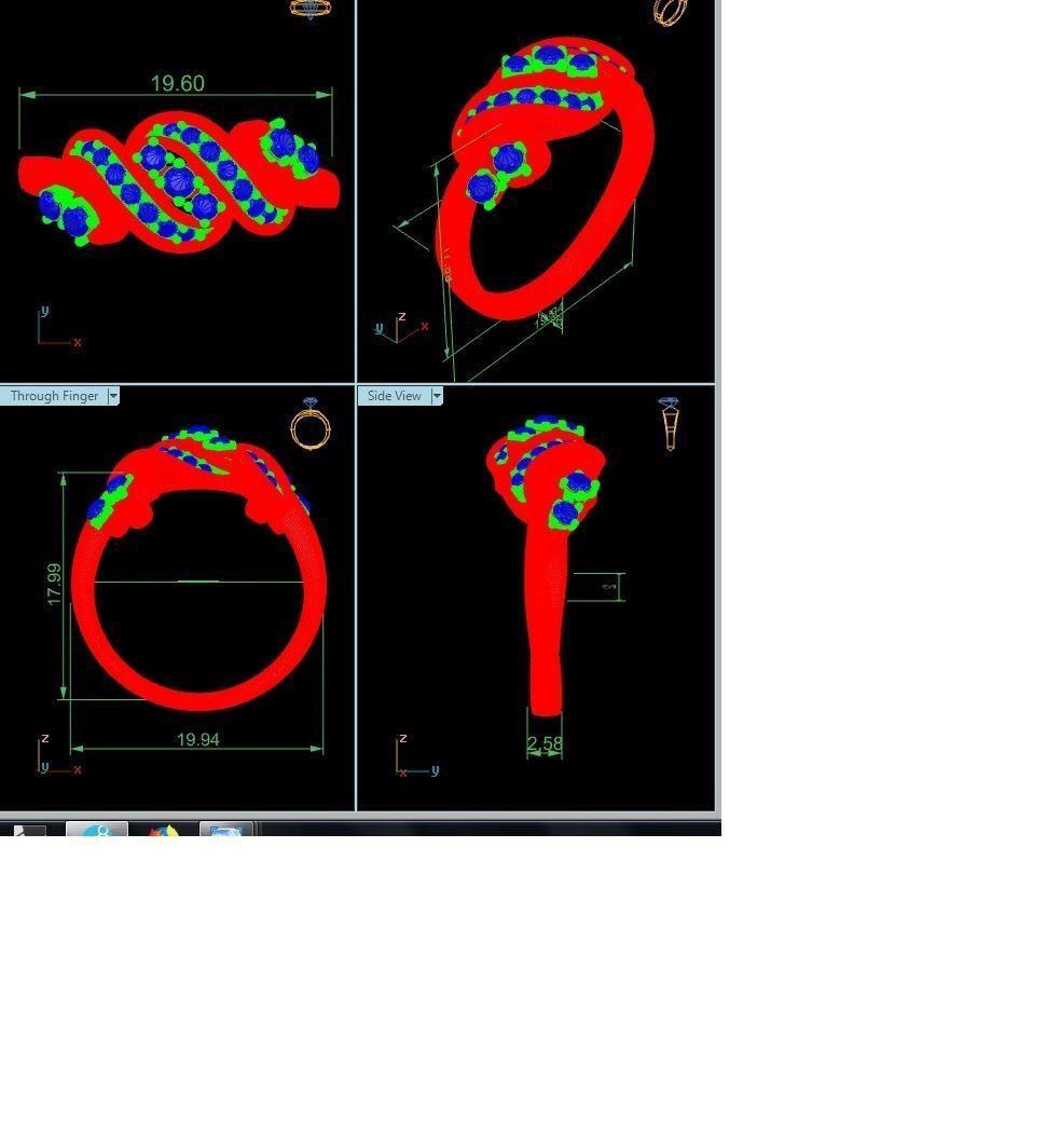 Women ring 3dm render detail 3D print model 3D print model_1