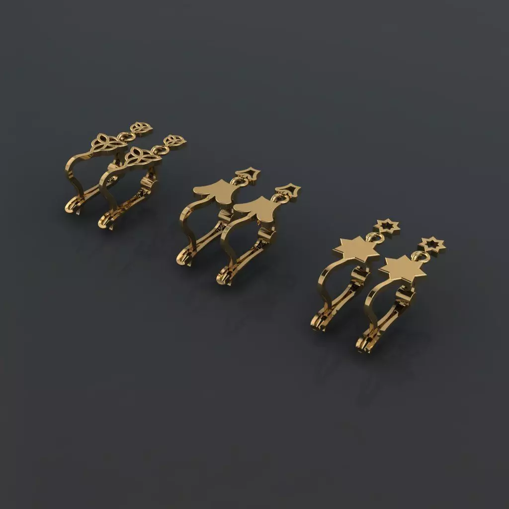 Y101- Diamond earring 3D print model_0