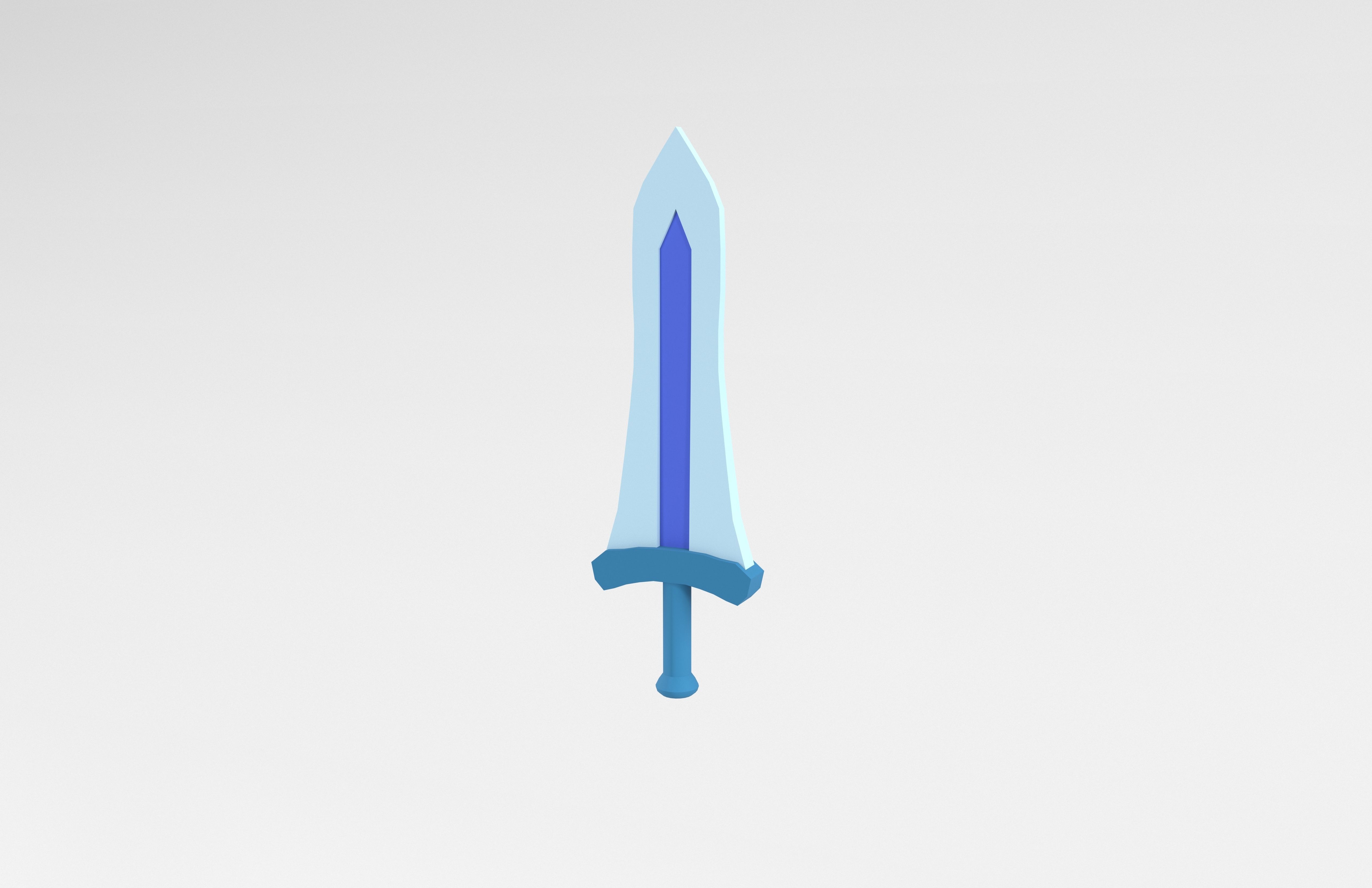 Low poly Sword 025 Low-poly 3D model_2