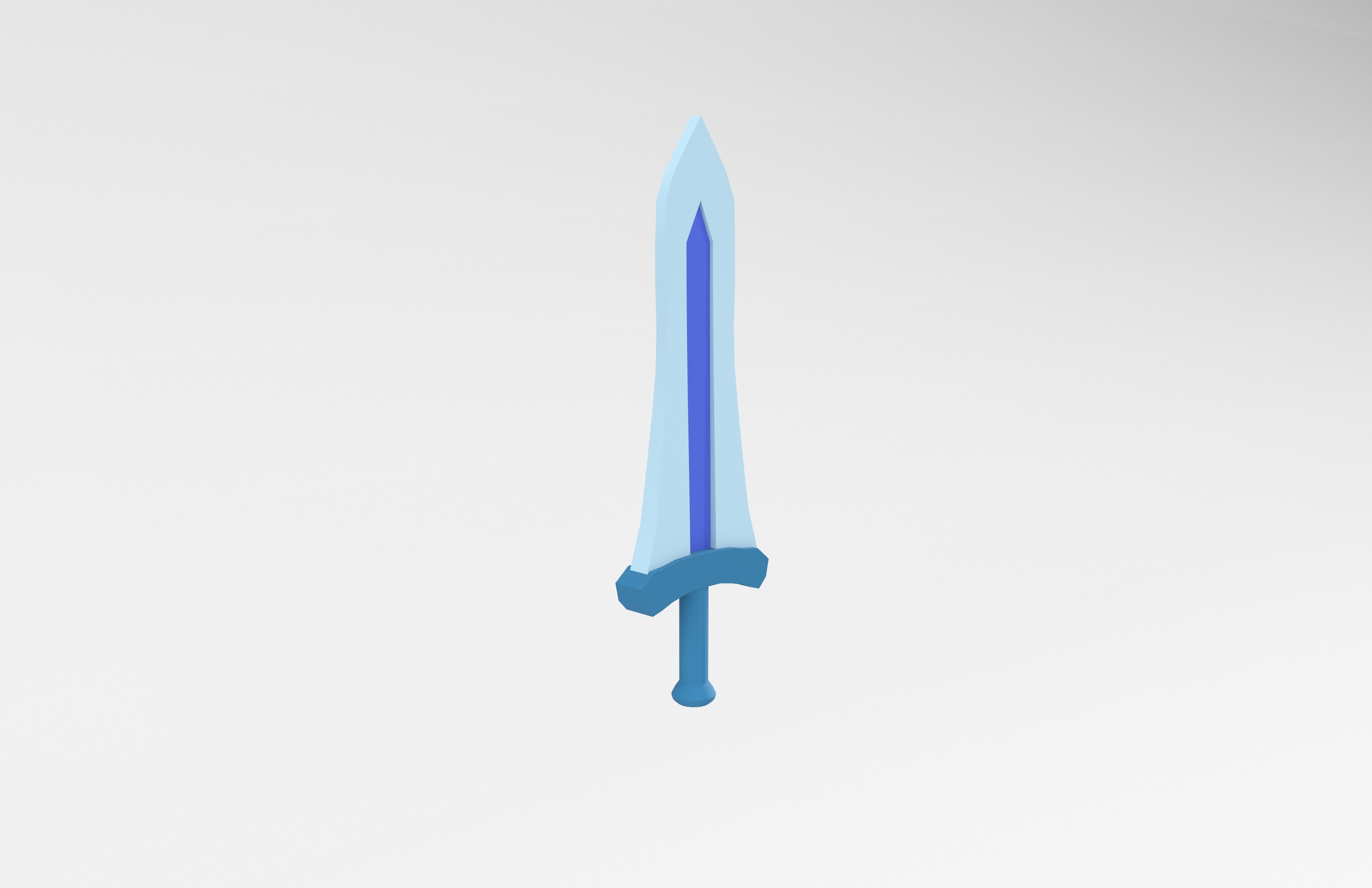 Low poly Sword 025 Low-poly 3D model_3