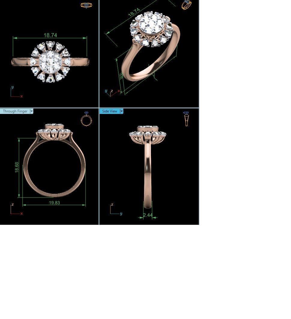 Women ring 3dm render detail 3D print model 3D print model_6