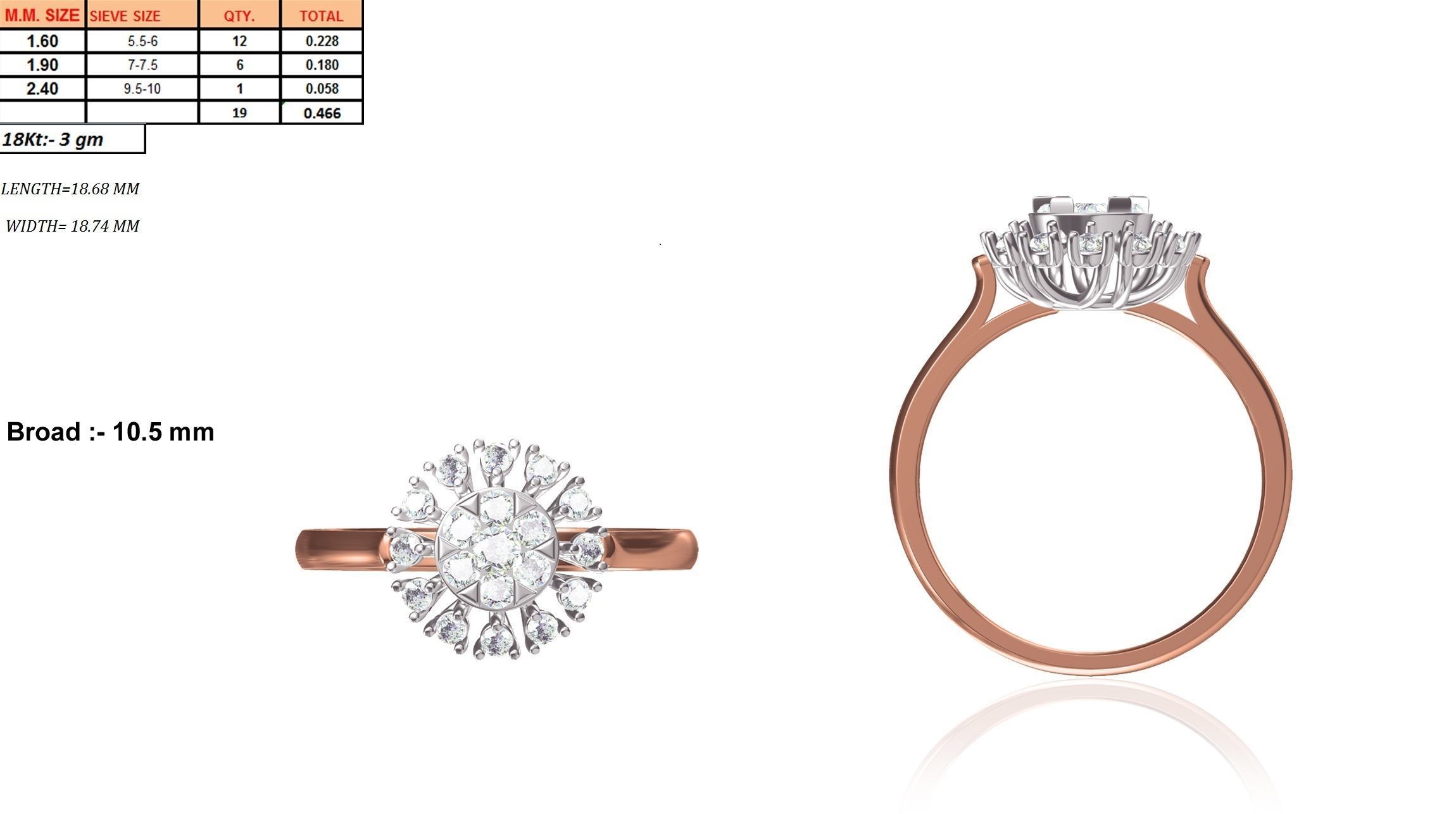 Women ring 3dm render detail 3D print model 3D print model_1