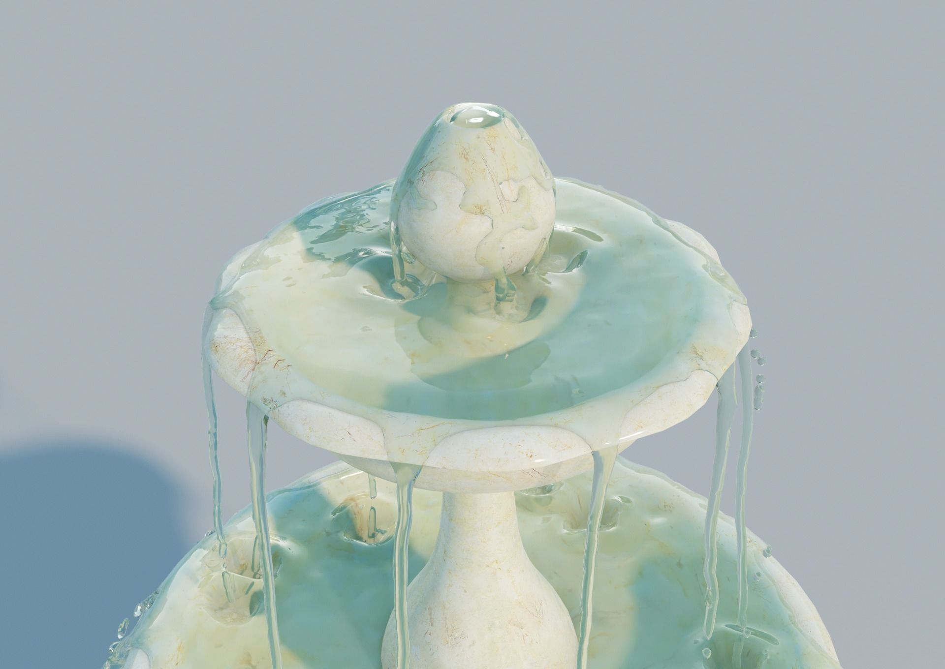 Water fountain with 10 seconds of flowing water 3D model_6