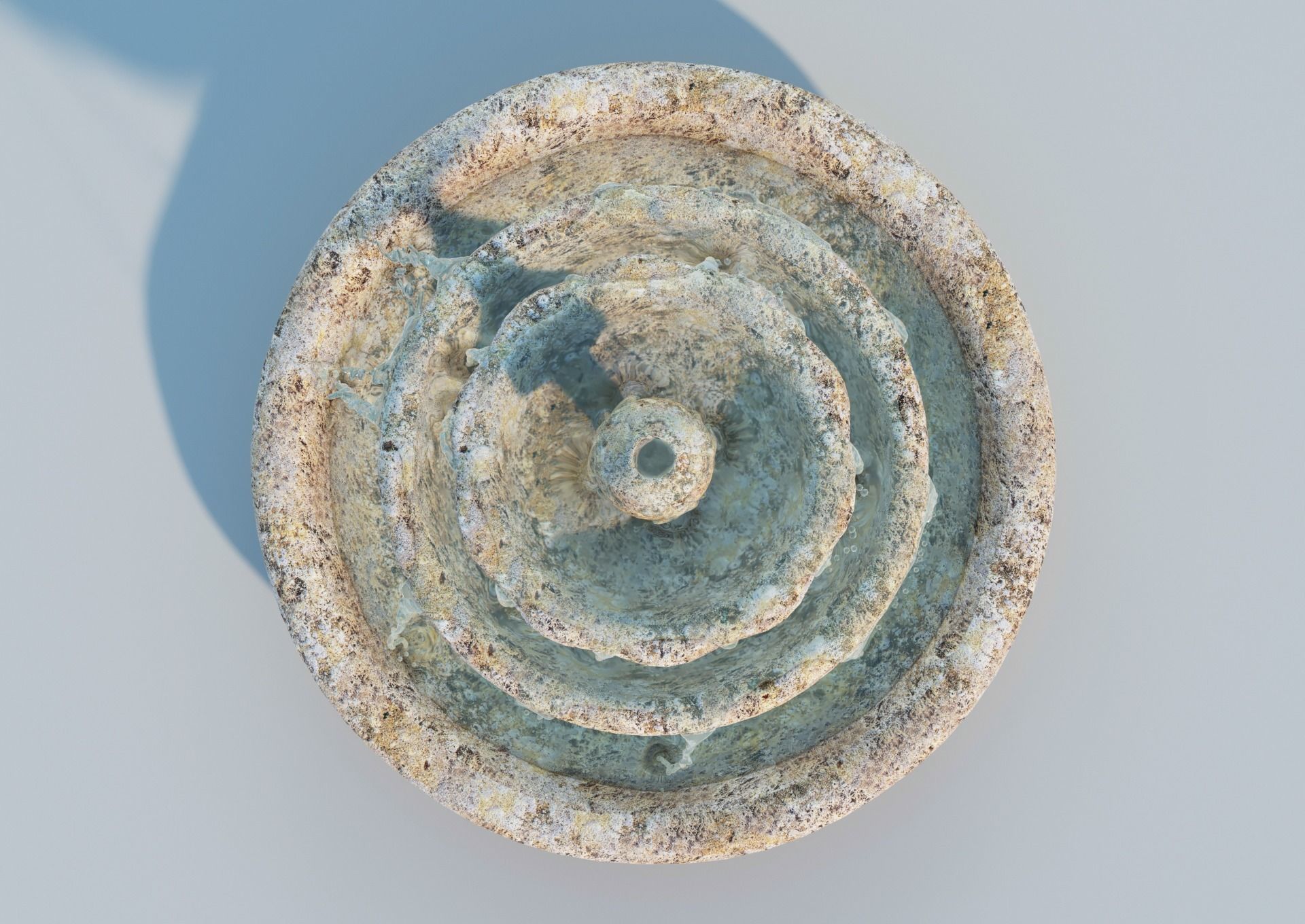 Water fountain with 10 seconds of flowing water 3D model_8