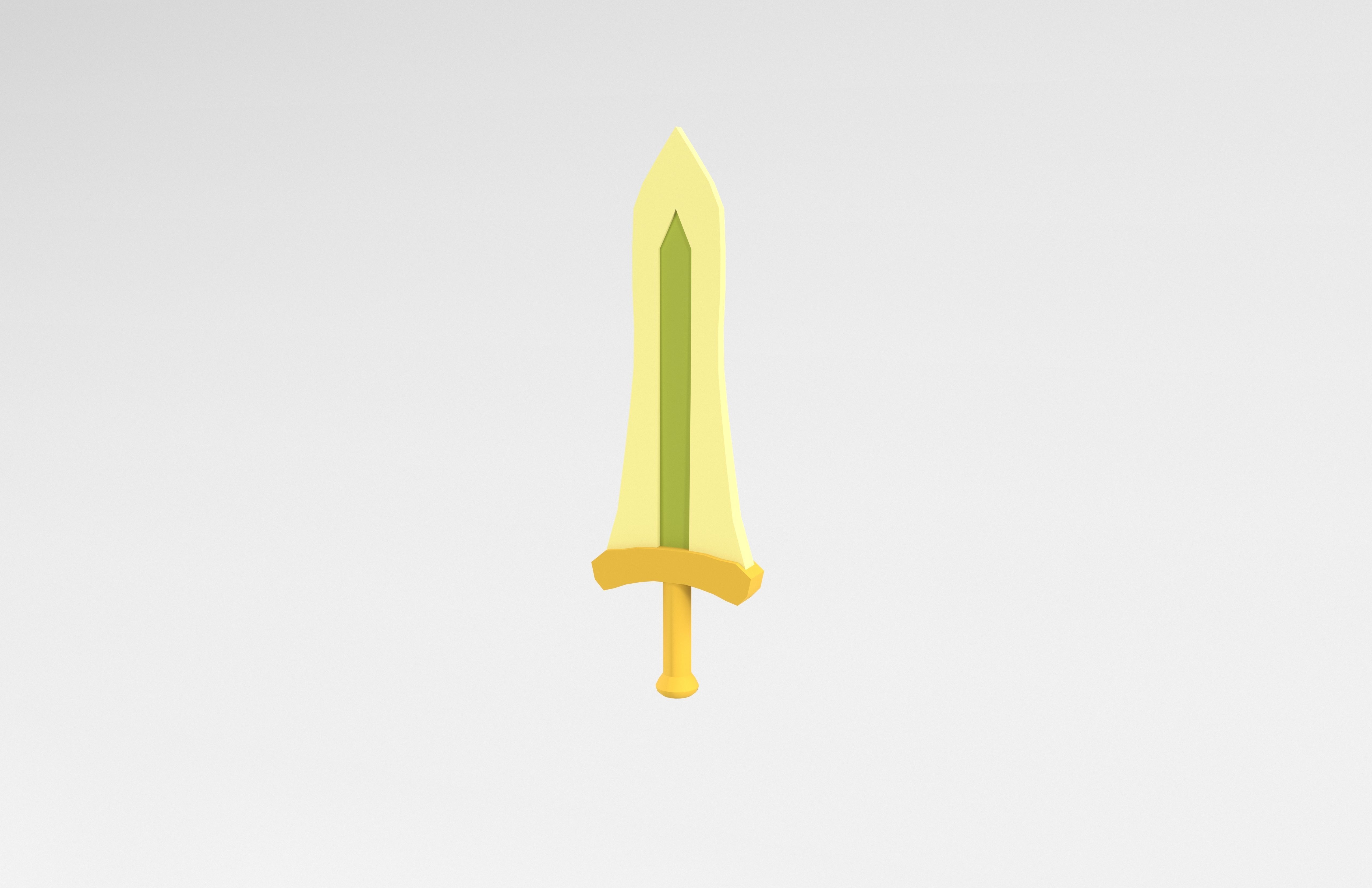 Low poly Sword 026 Low-poly 3D model_2