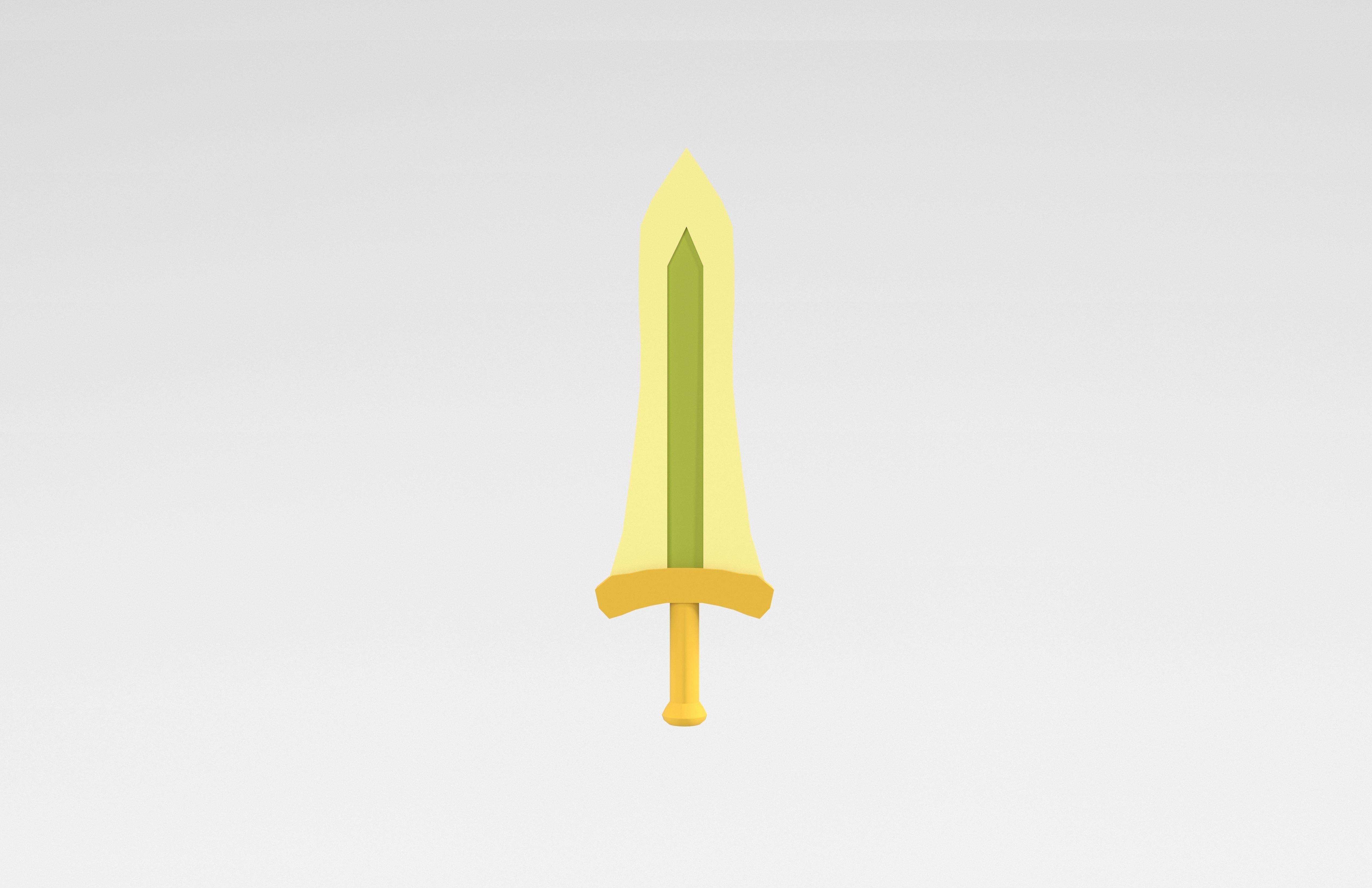 Low poly Sword 026 Low-poly 3D model_1
