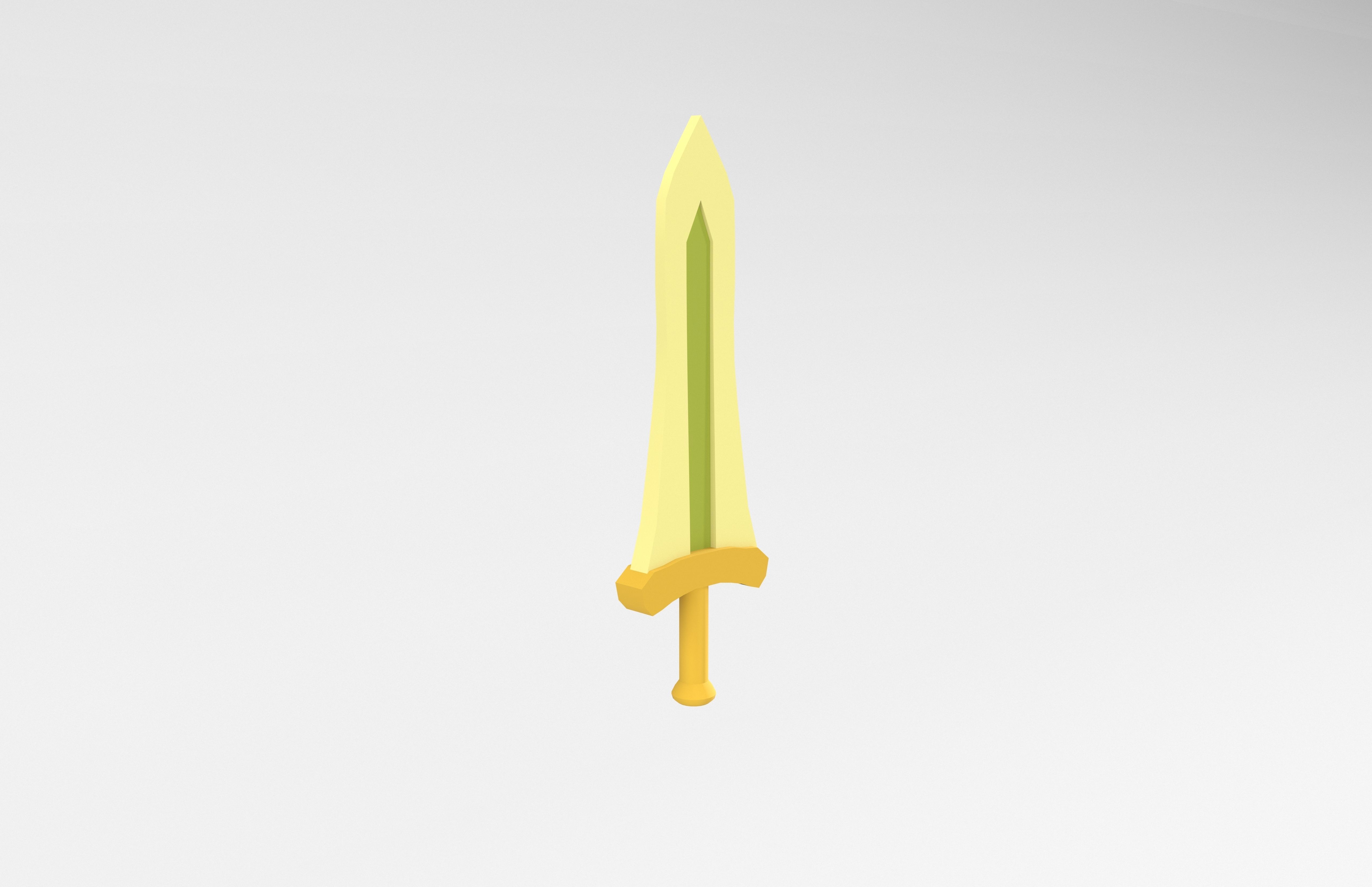 Low poly Sword 026 Low-poly 3D model_3