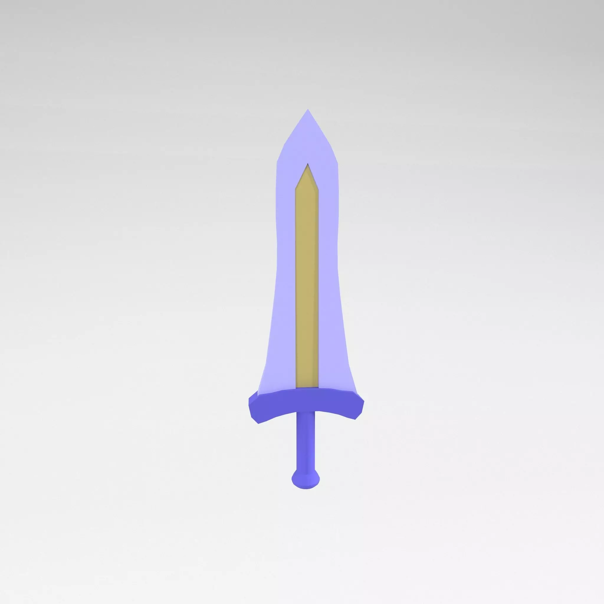 Low poly Sword 027 Low-poly 3D model_0