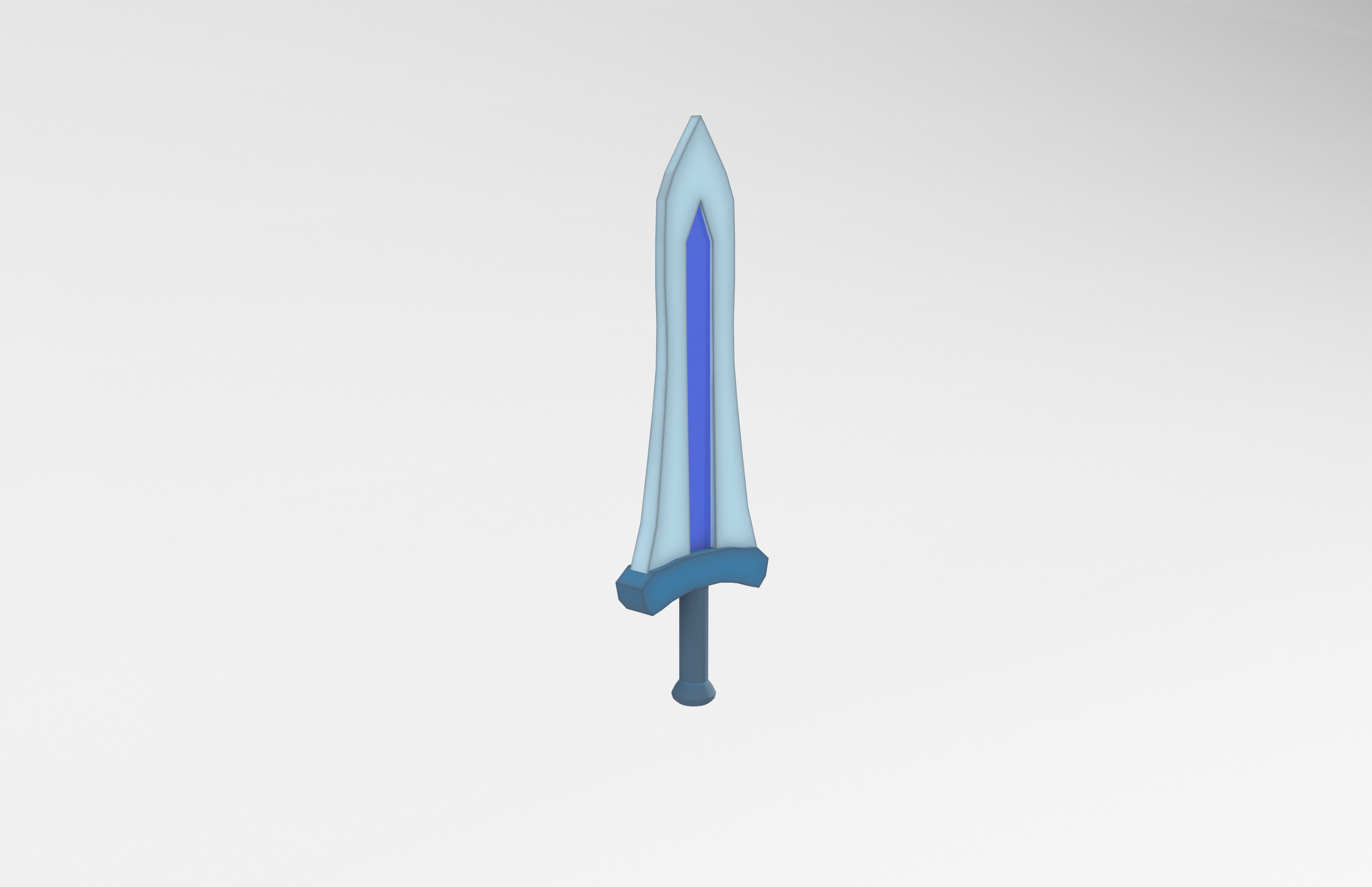 Low poly Sword 028 Low-poly 3D model_3