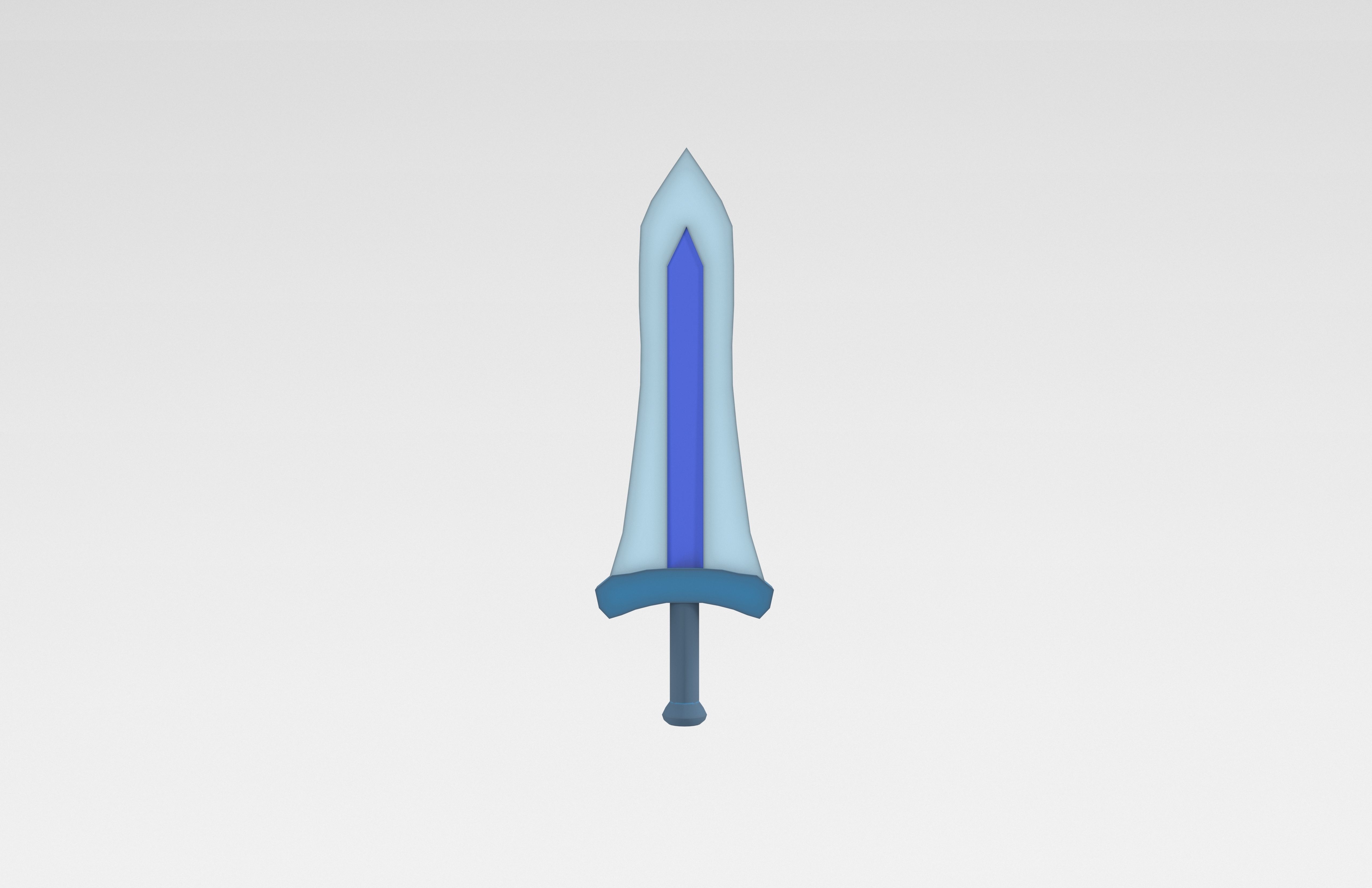 Low poly Sword 028 Low-poly 3D model_1
