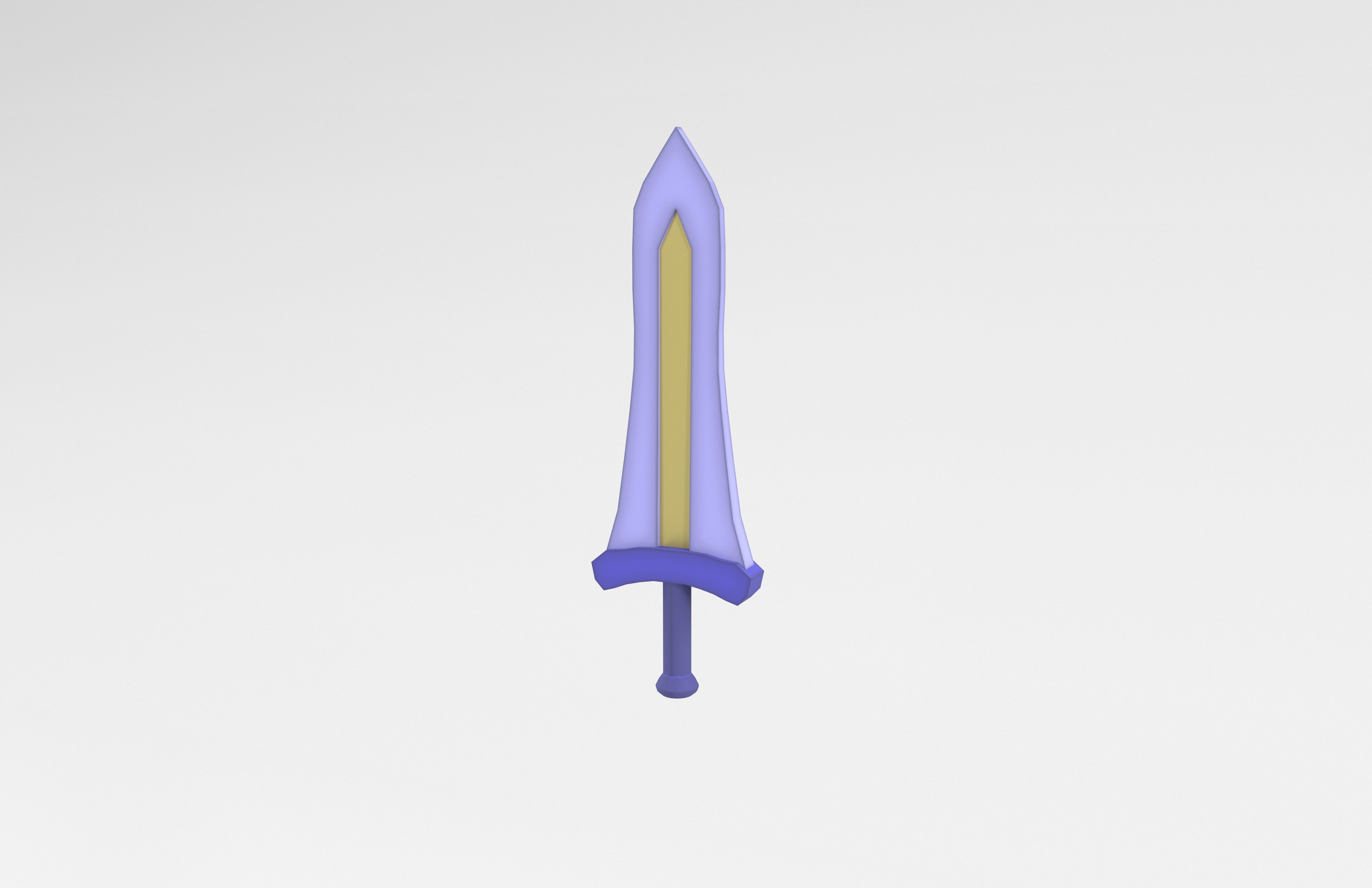 Low poly Sword 030 Low-poly 3D model_3