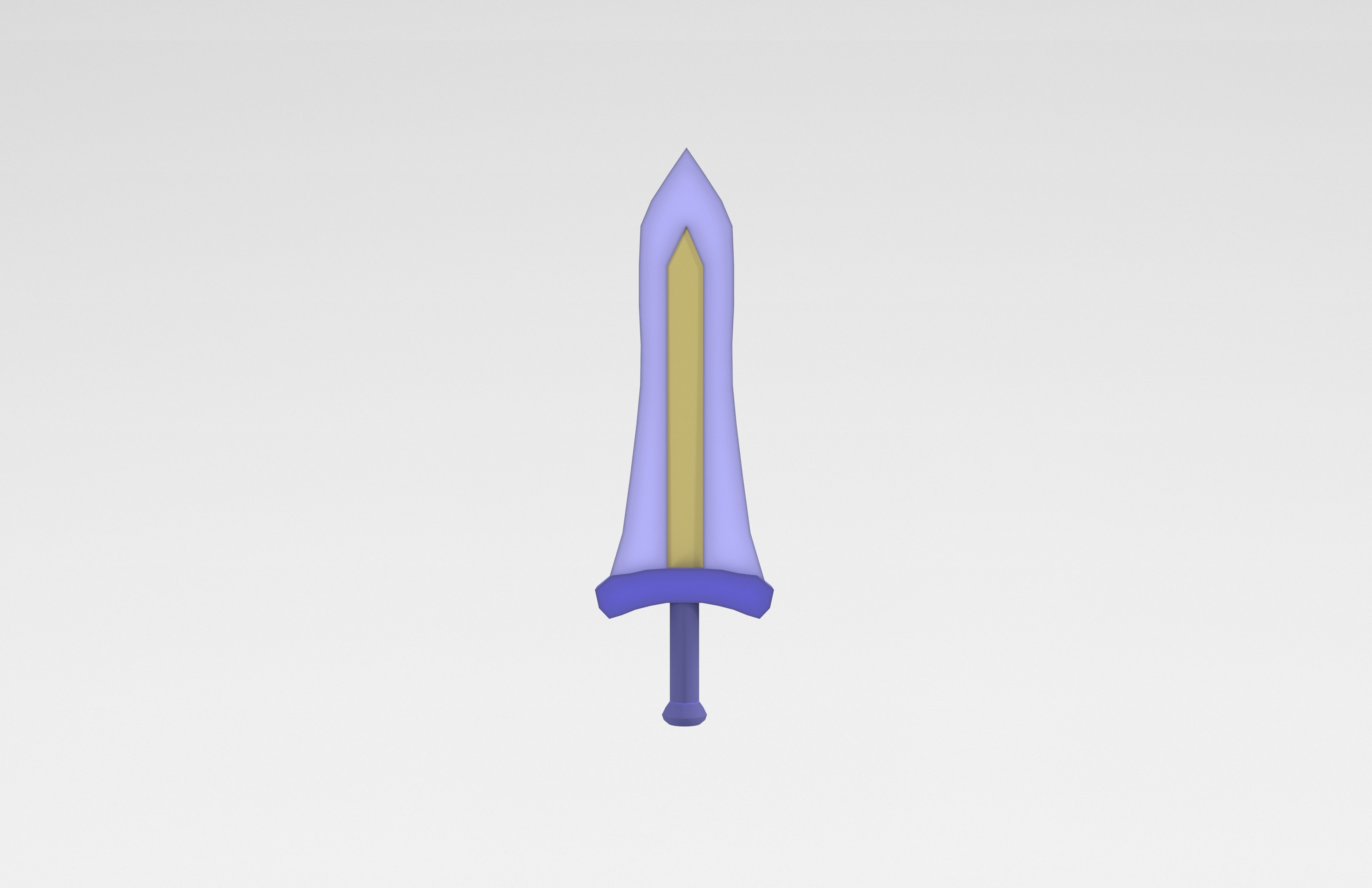 Low poly Sword 030 Low-poly 3D model_2