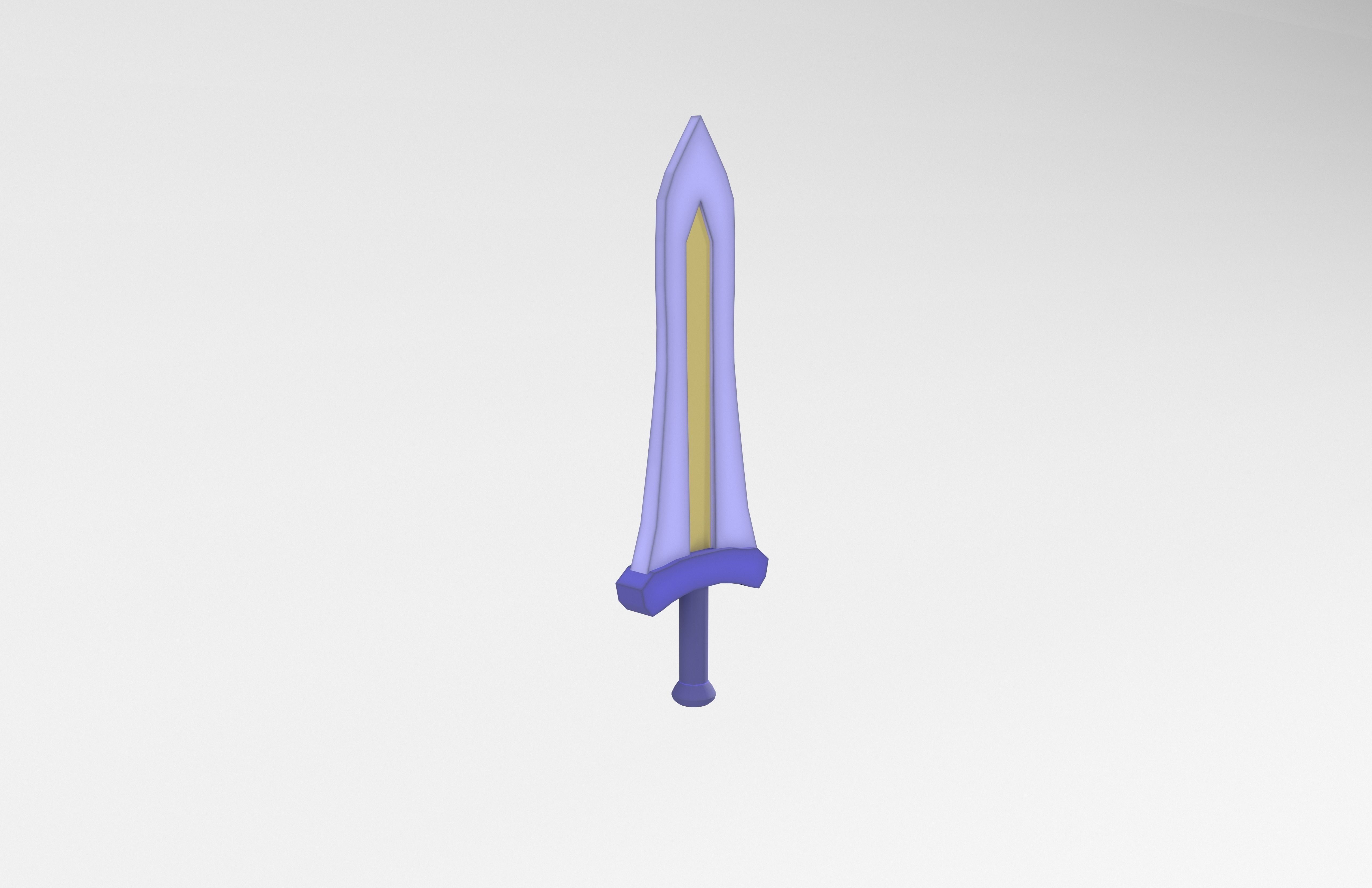 Low poly Sword 030 Low-poly 3D model_1
