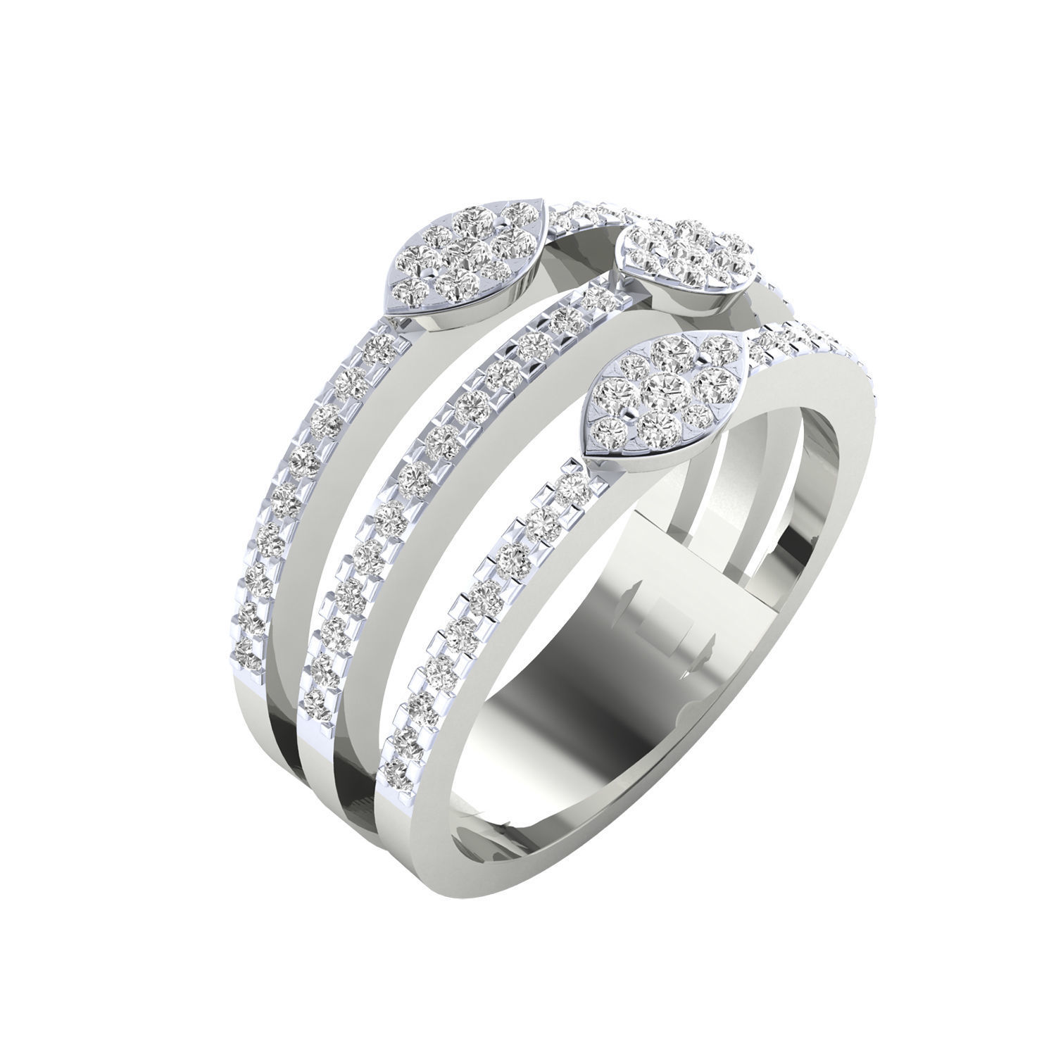 Women ring 3dm render detail 3D print model 3D print model_10