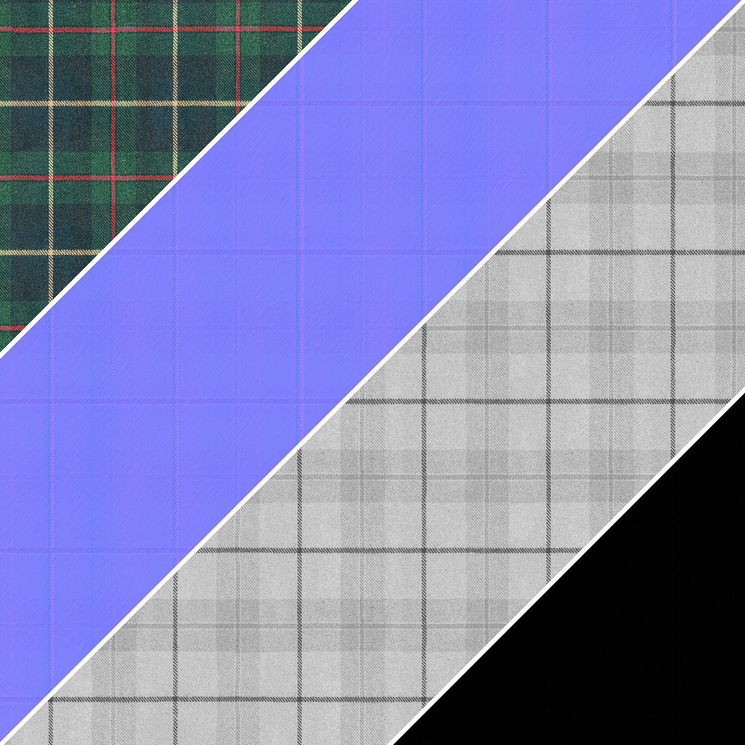 Tartan Plaid Pattern Fabric 09 Pbr 4k Seamless Texture_3