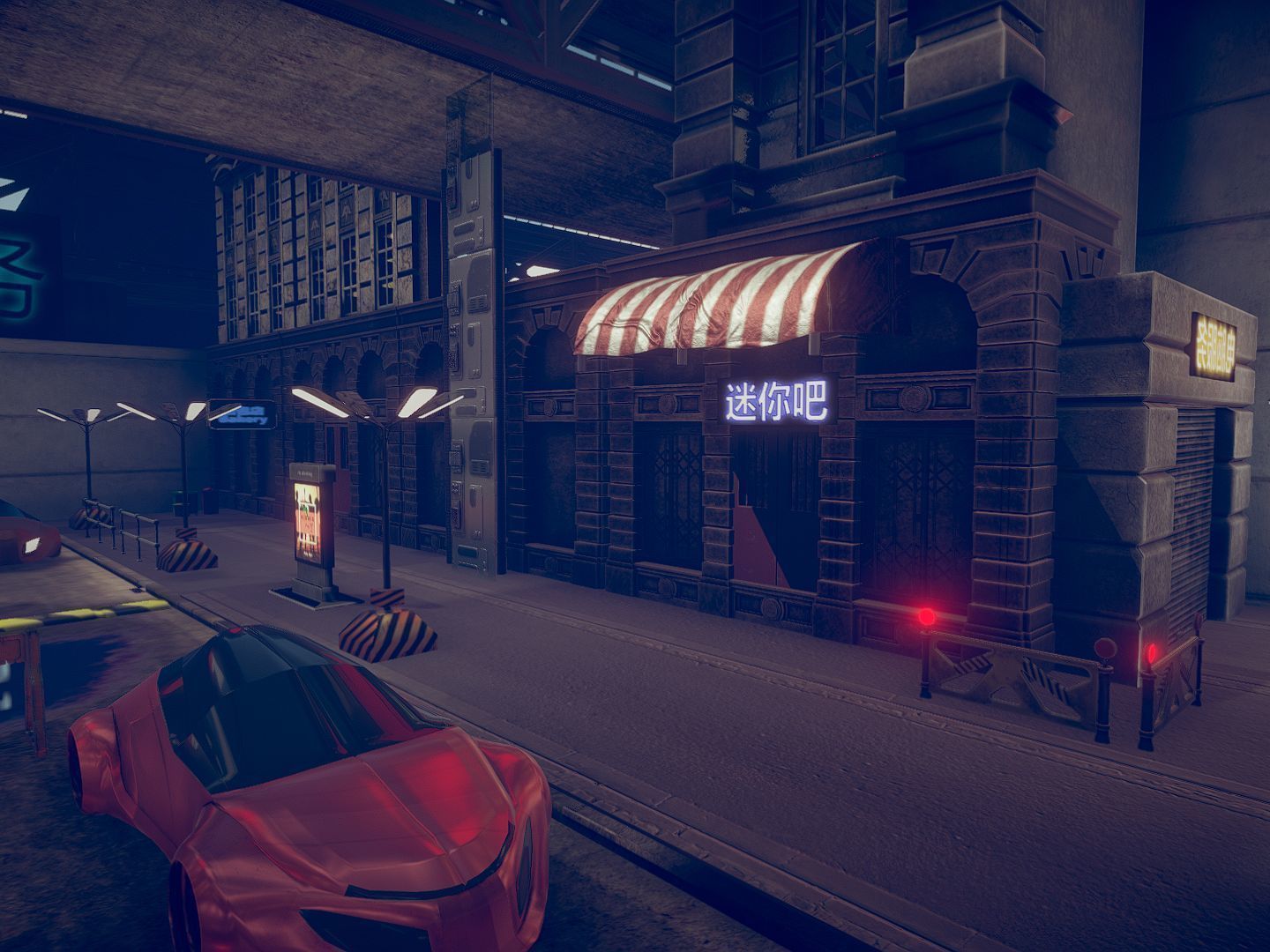 Asian City Low-poly 3D model_5