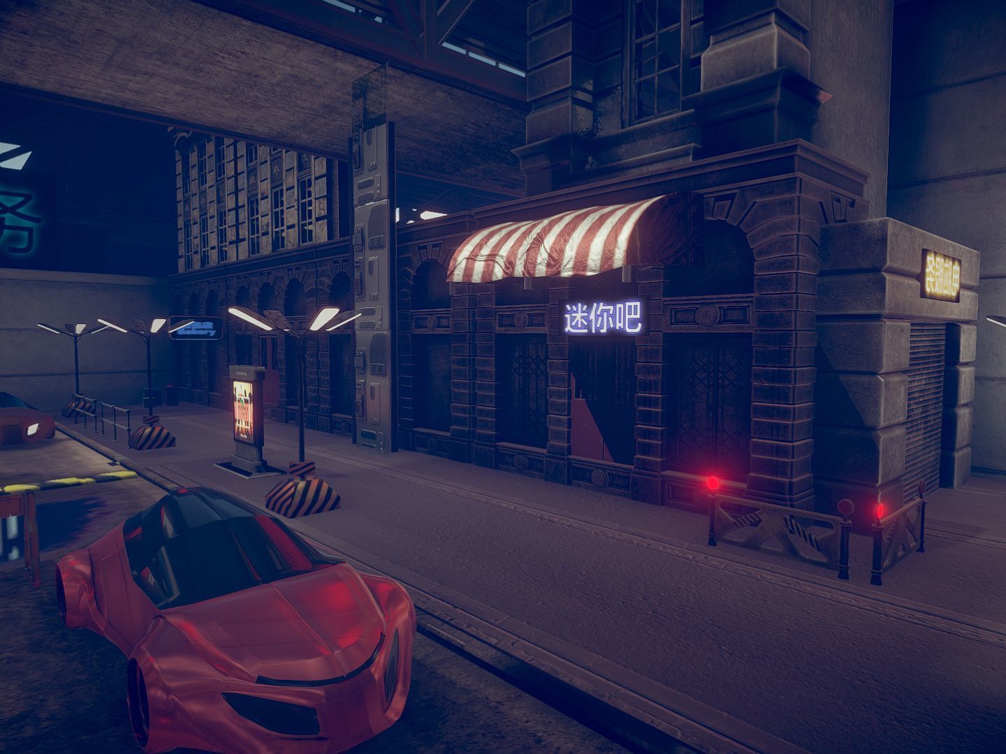 Asian City Low-poly 3D model_10