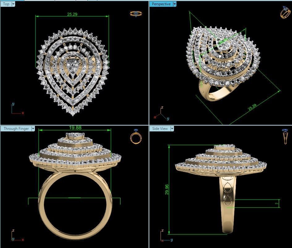 Women ring 3dm render detail 3D print model 3D print model_12