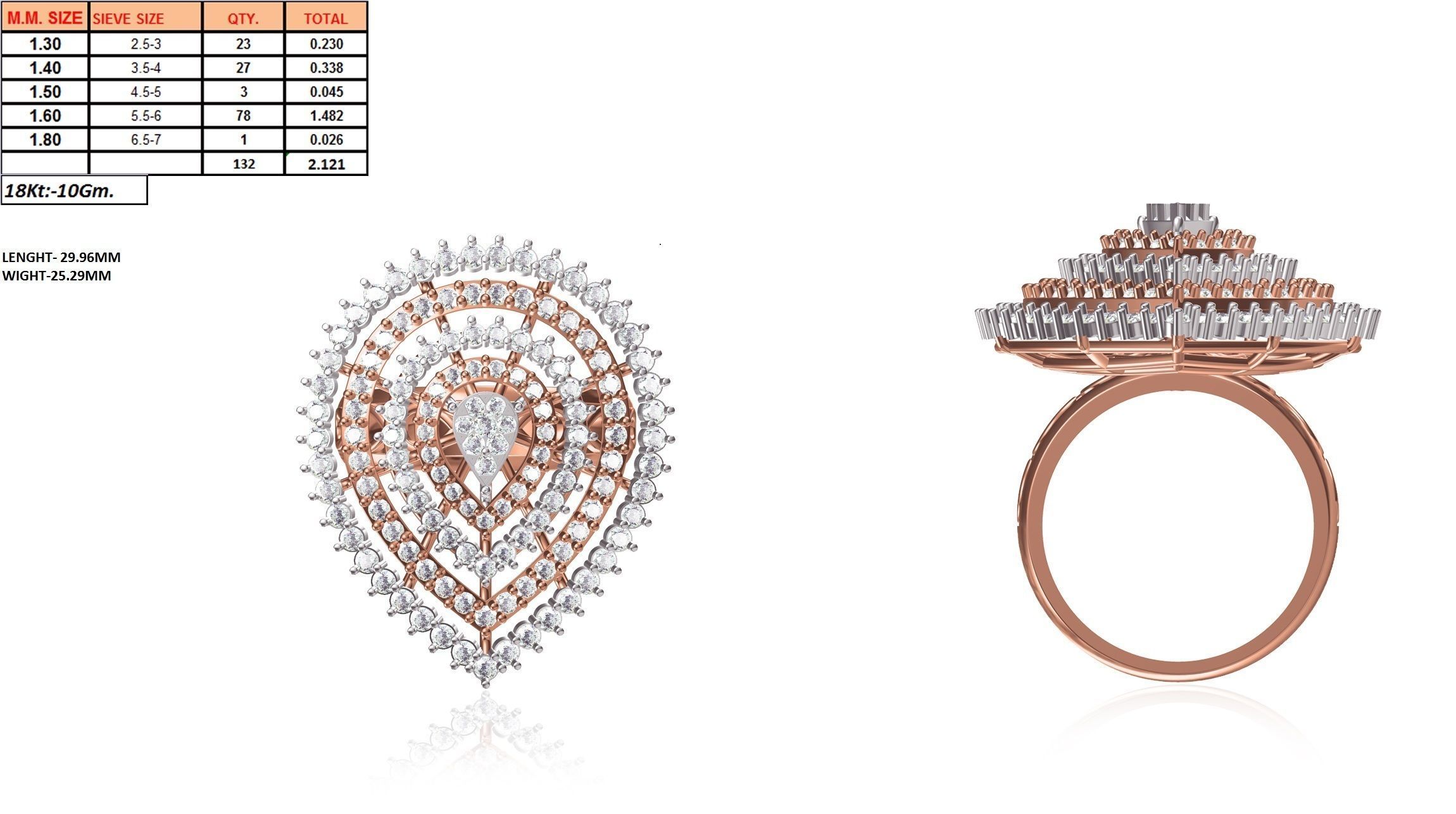 Women ring 3dm render detail 3D print model 3D print model_13