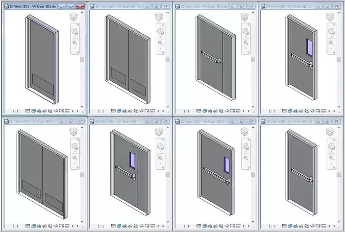 Basic Steel Door 3D model