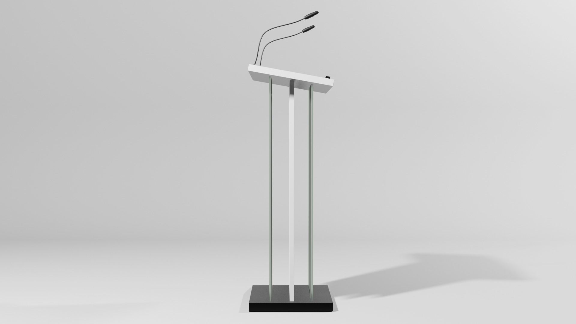 Podium 7 with logo Low-poly 3D model_2