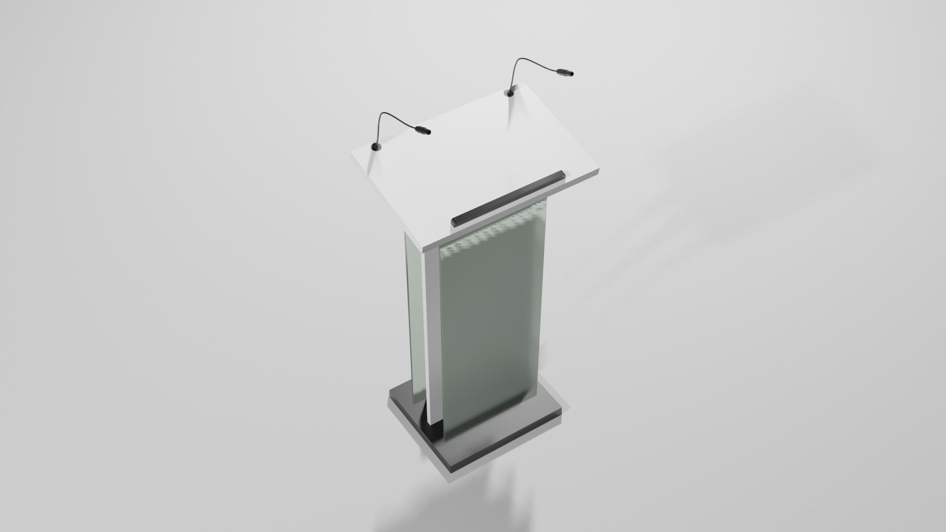 Podium 7 with logo Low-poly 3D model_5