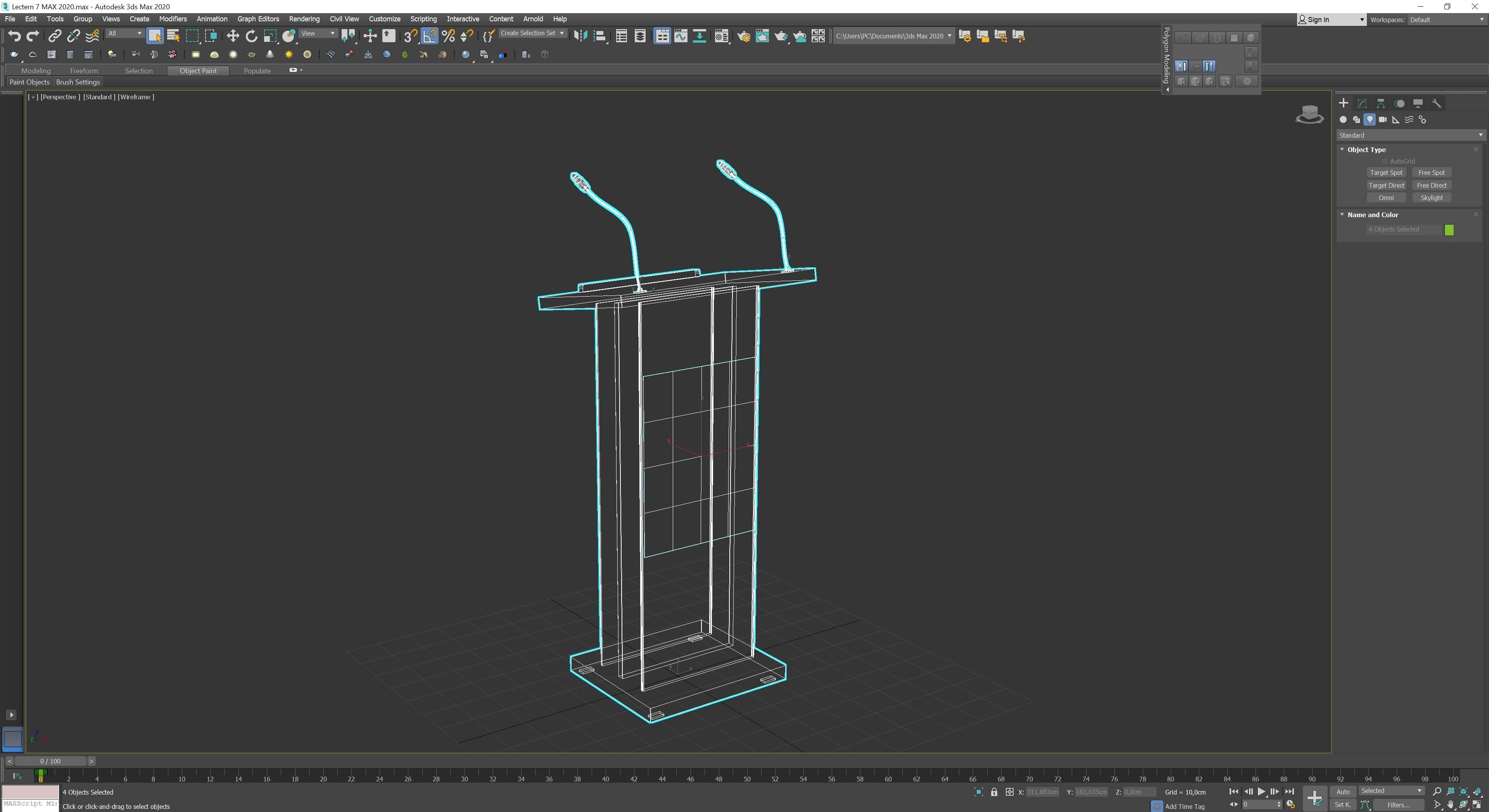 Podium 7 with logo Low-poly 3D model_8
