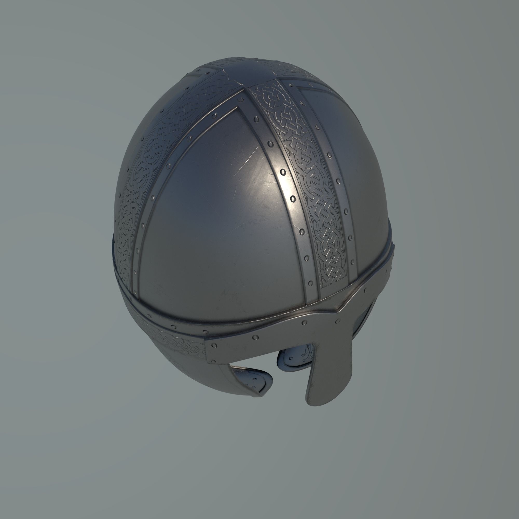 Viking helmet engraved 3D model_33