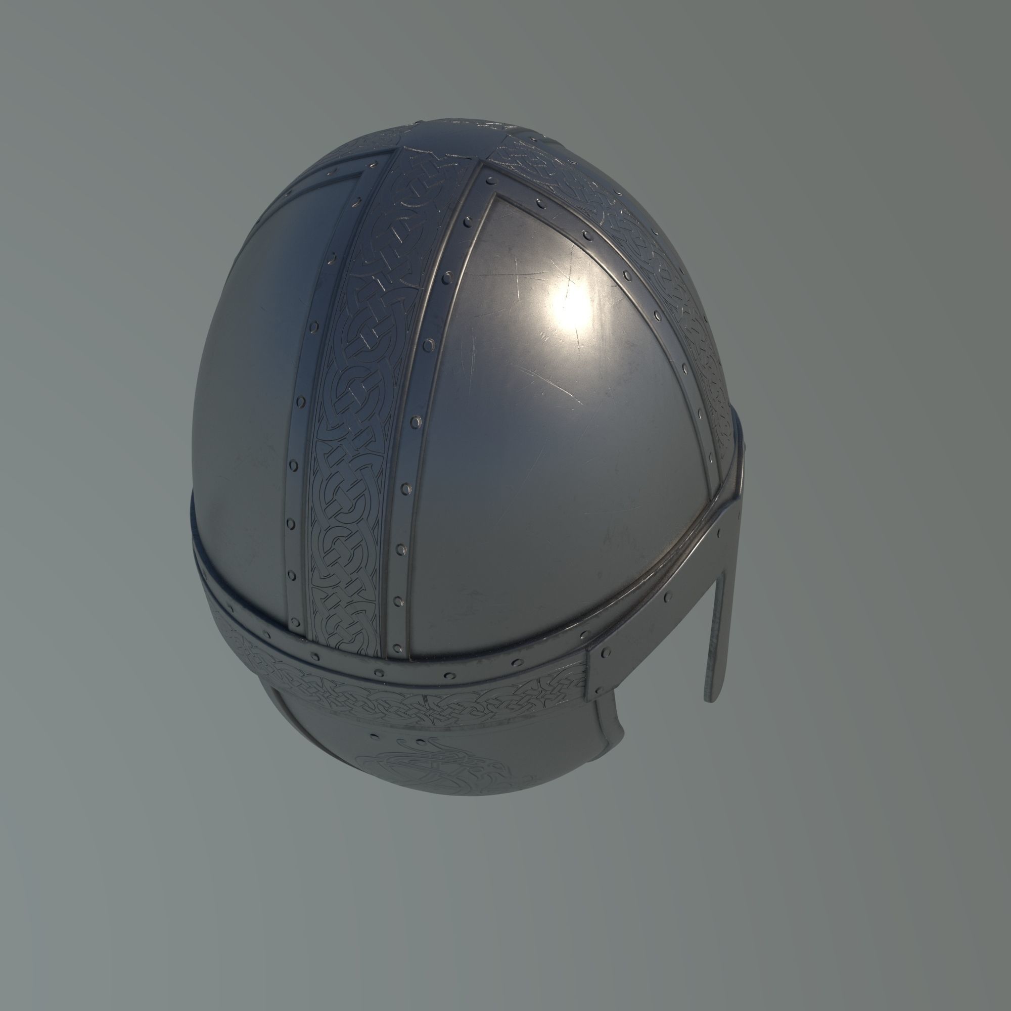 Viking helmet engraved 3D model_34