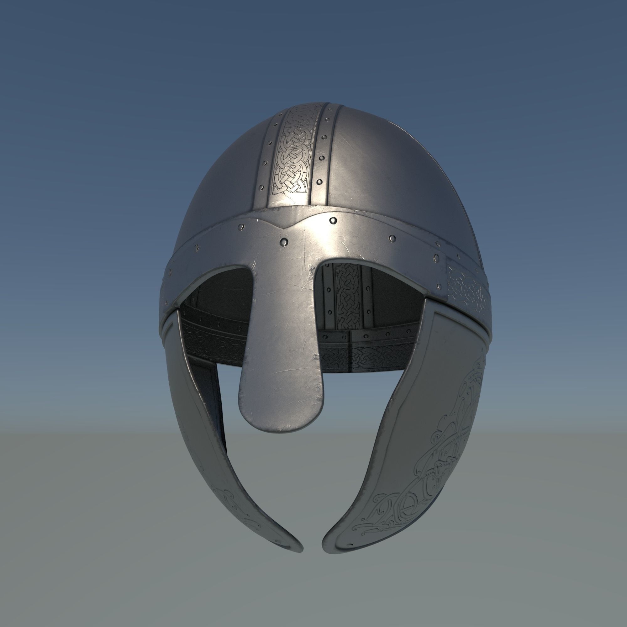 Viking helmet engraved 3D model_40