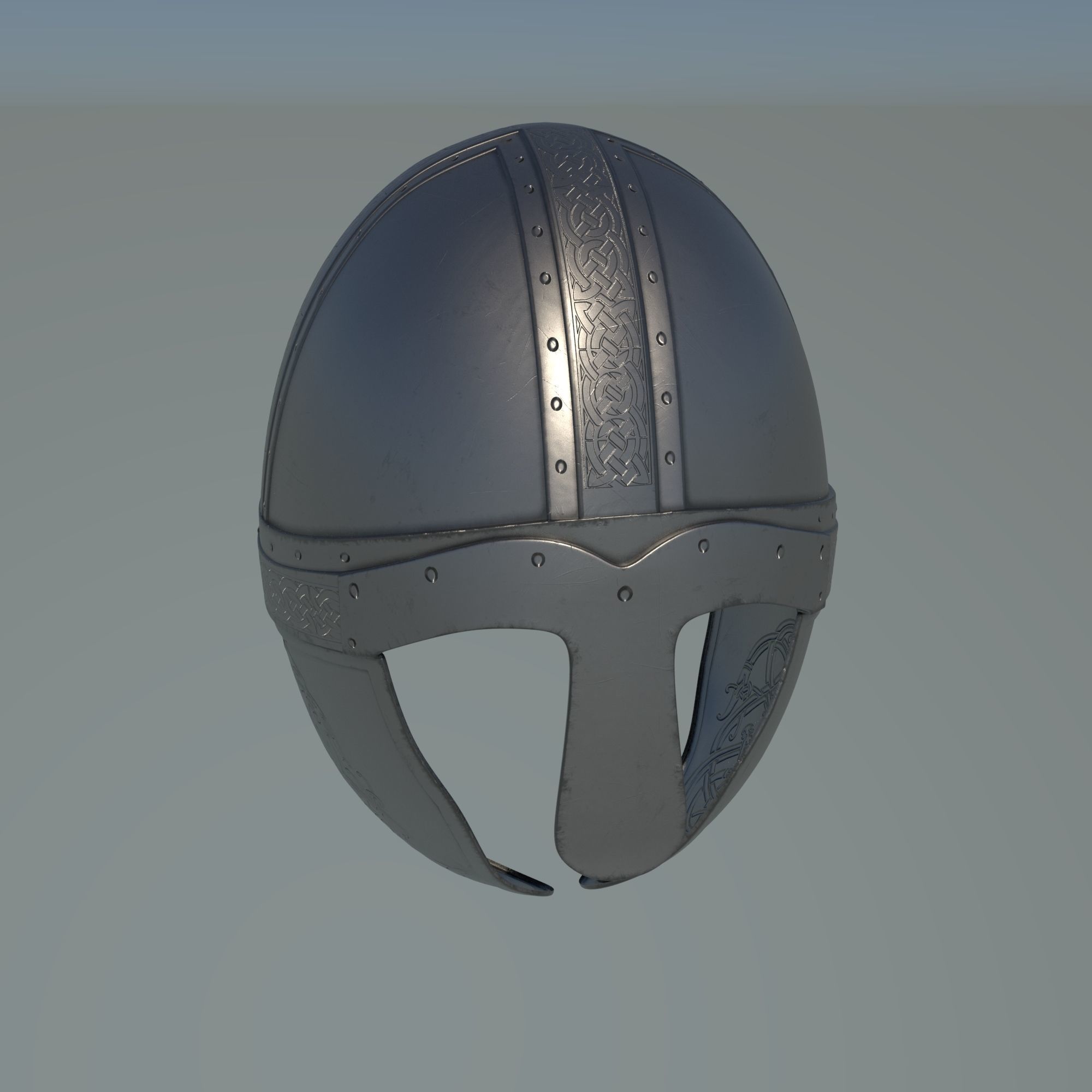 Viking helmet engraved 3D model_45