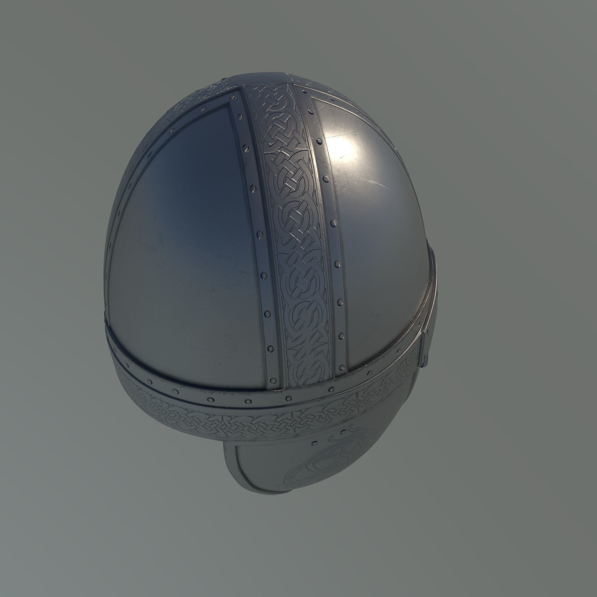 Viking helmet engraved 3D model_37
