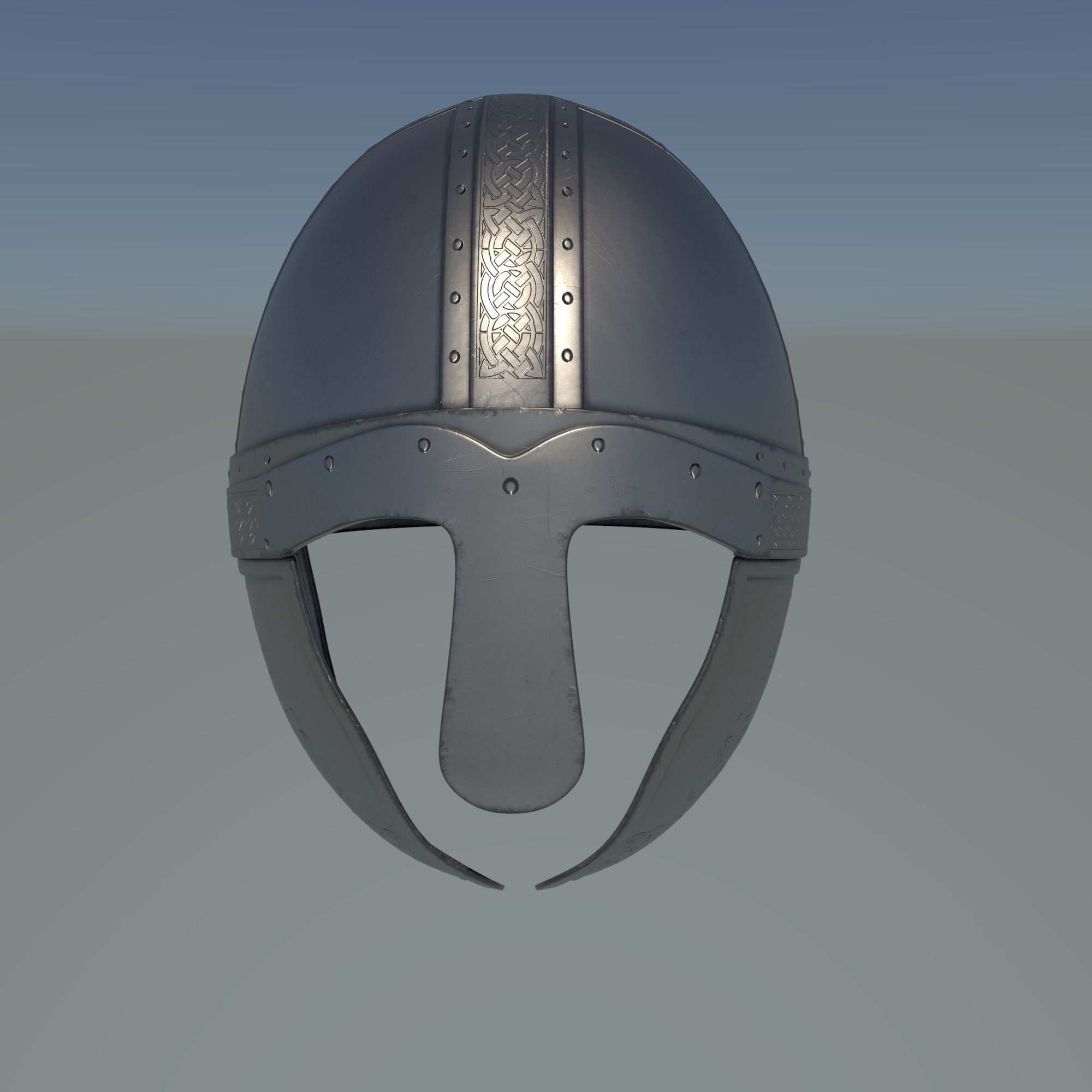 Viking helmet engraved 3D model_39
