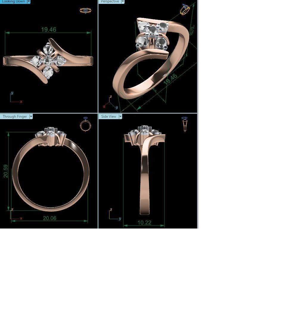 Women ring 3dm render detail 3D print model 3D print model_5