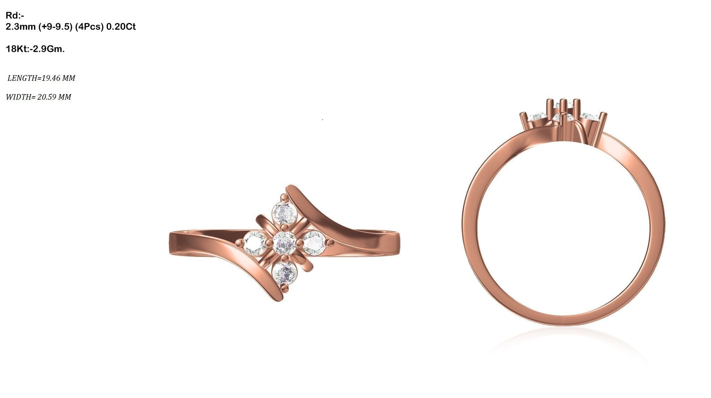 Women ring 3dm render detail 3D print model 3D print model_14