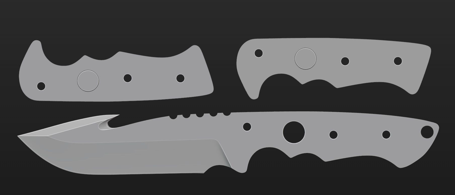 Printable knife 3D print model_7