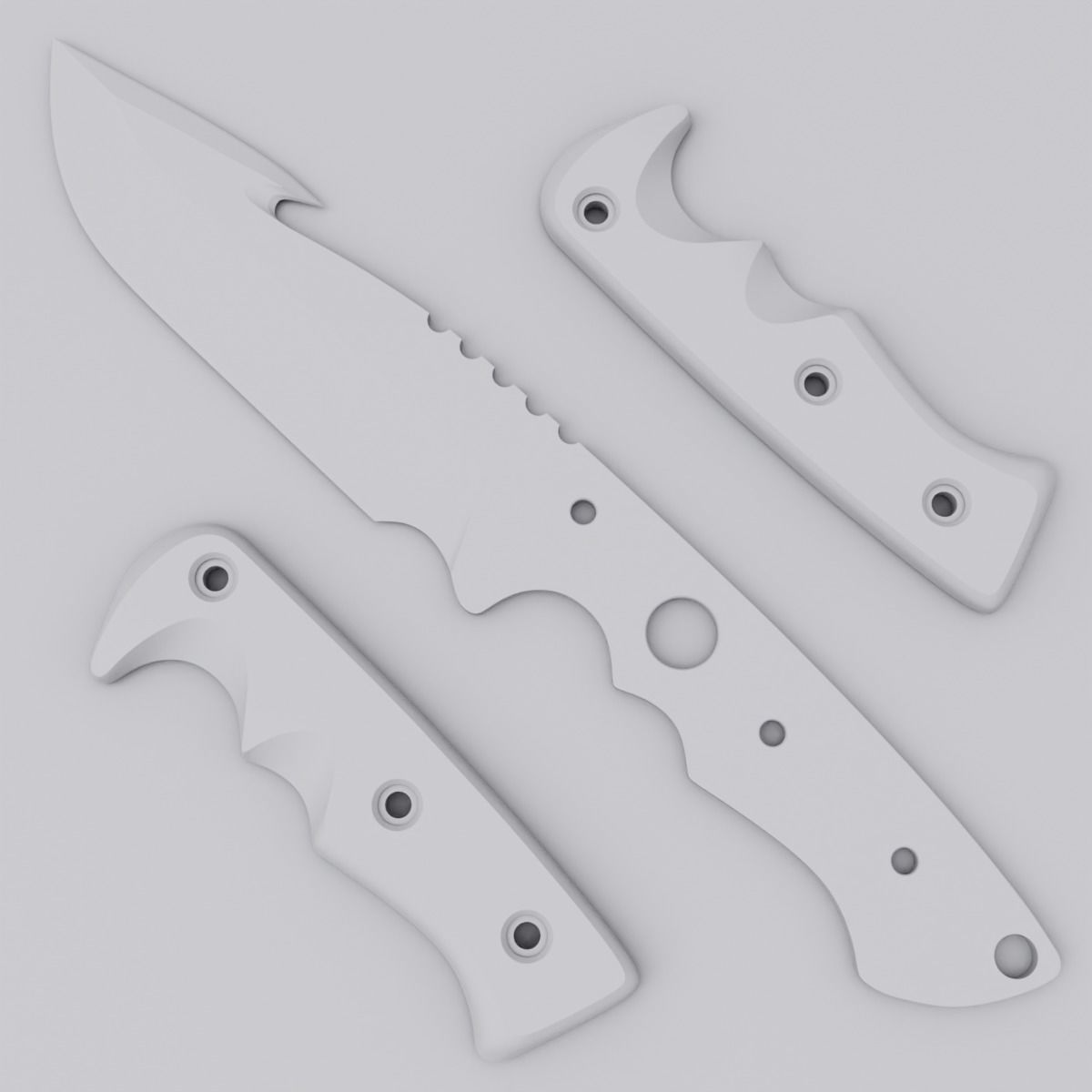 Printable knife 3D print model_5