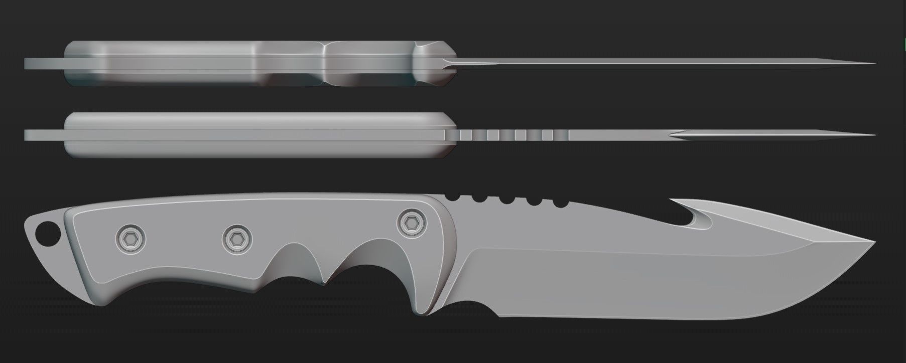 Printable knife 3D print model_6