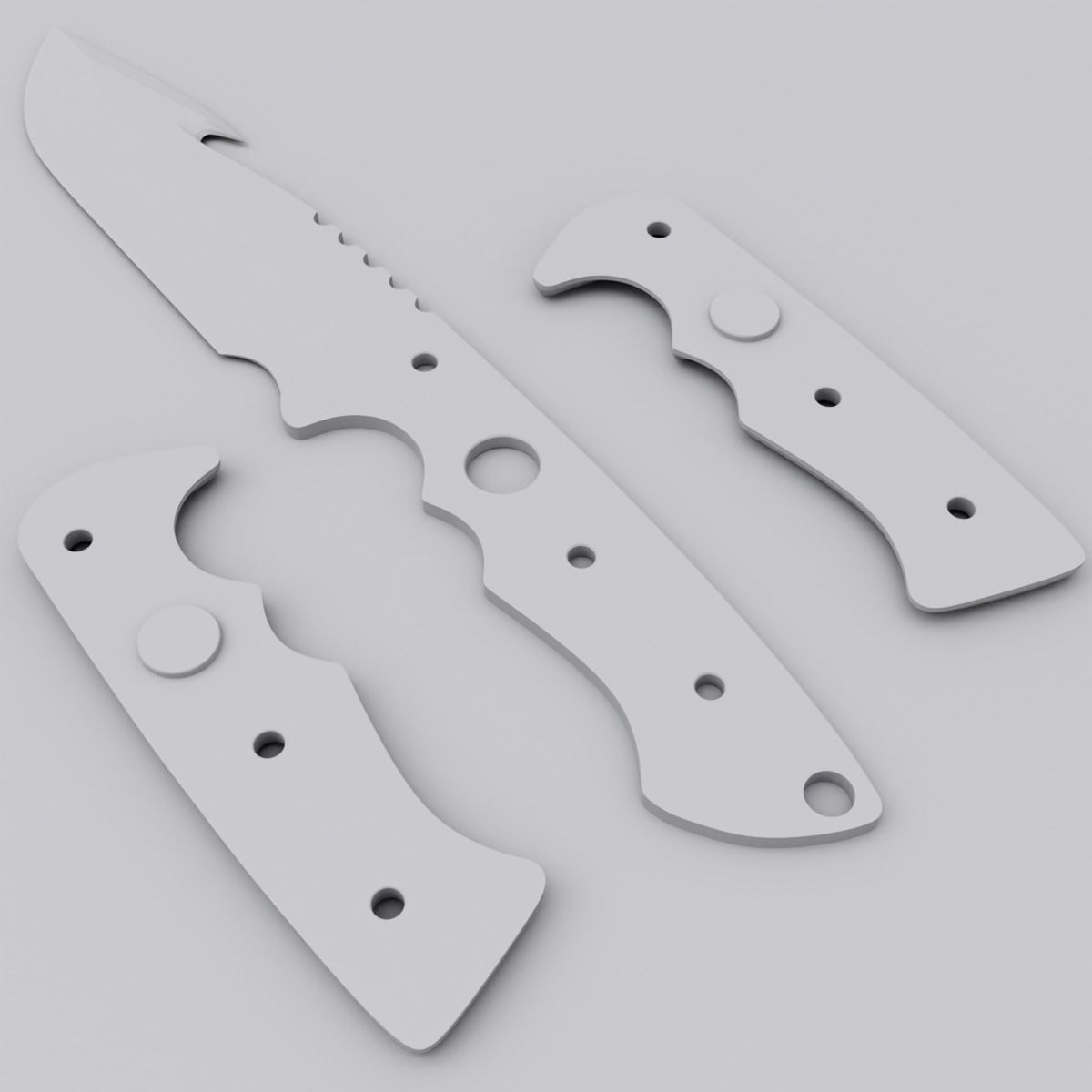 Printable knife 3D print model_4
