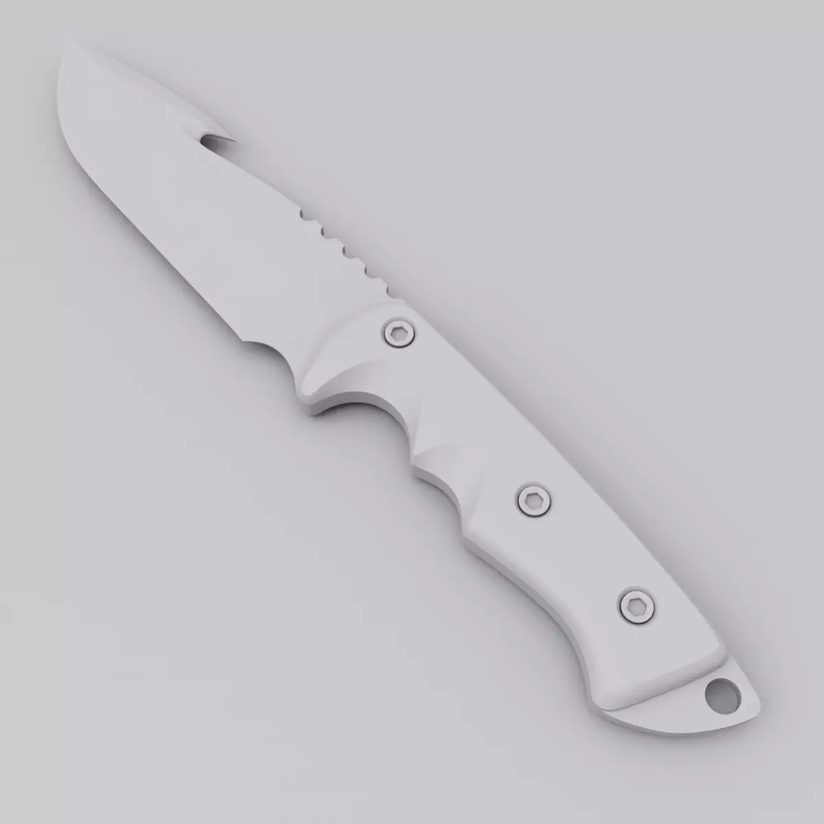 Printable knife 3D print model_0