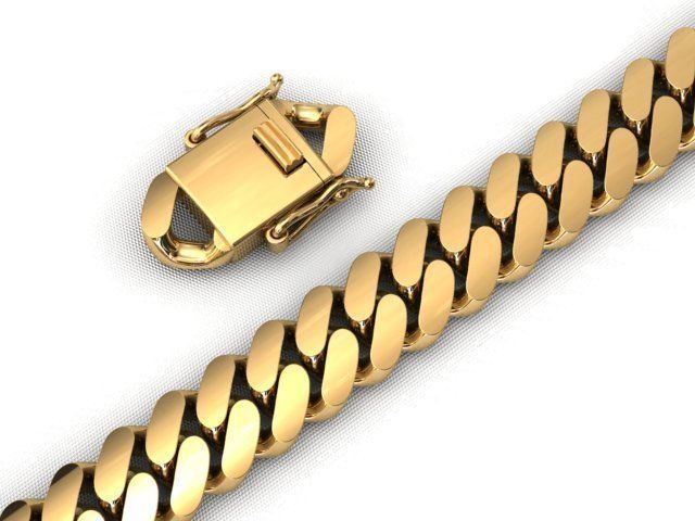 9MM MIAMI CUBAN LINK CHAIN DIAMOND 3D print model_1