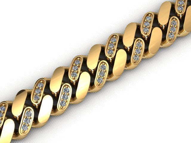 9MM MIAMI CUBAN LINK CHAIN DIAMOND 3D print model_2